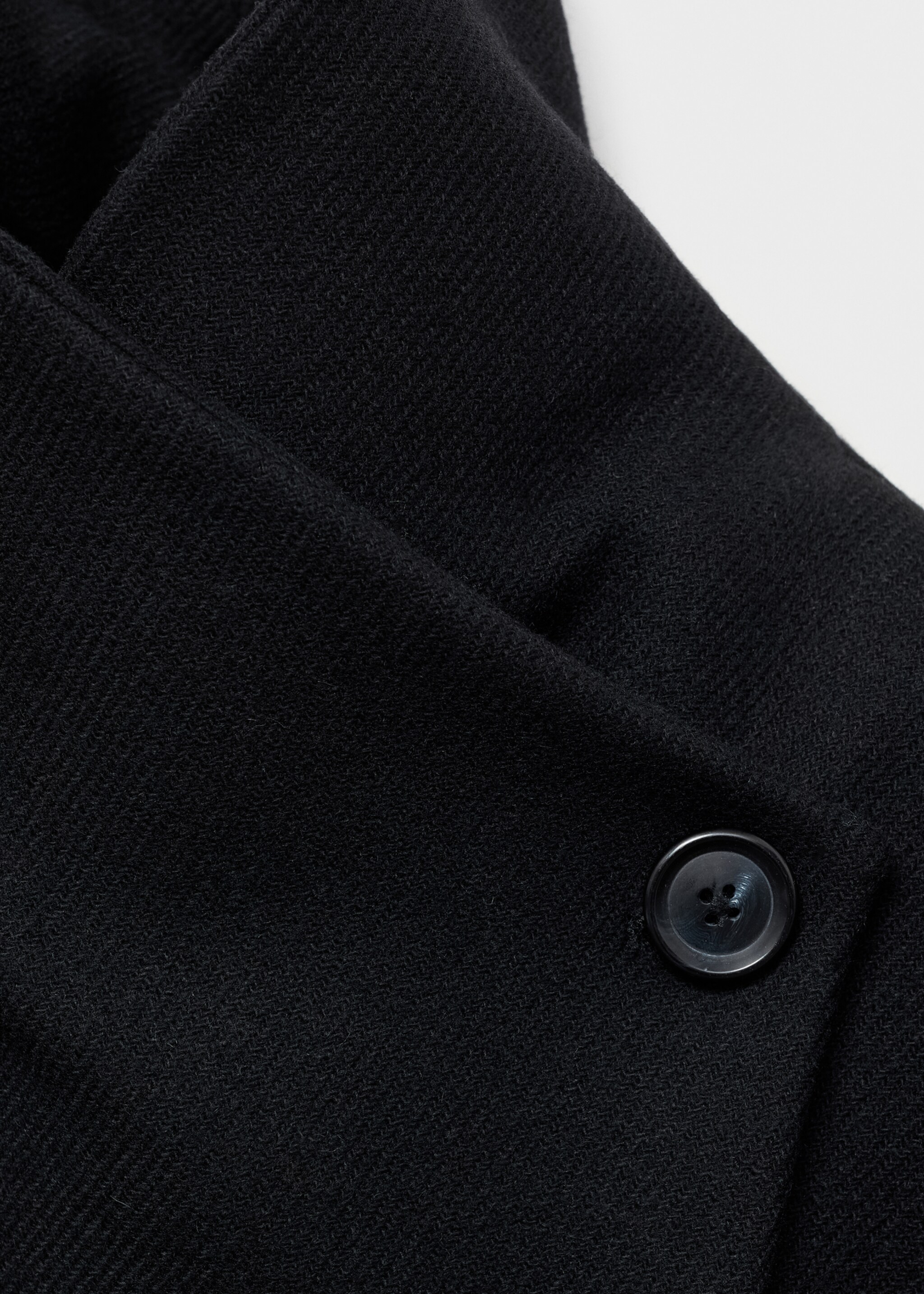 Παλτό μαλλί ζώνη - Λεπτομέρεια του προϊόντος 8, Μαύρο. Ref: 87990449-00.