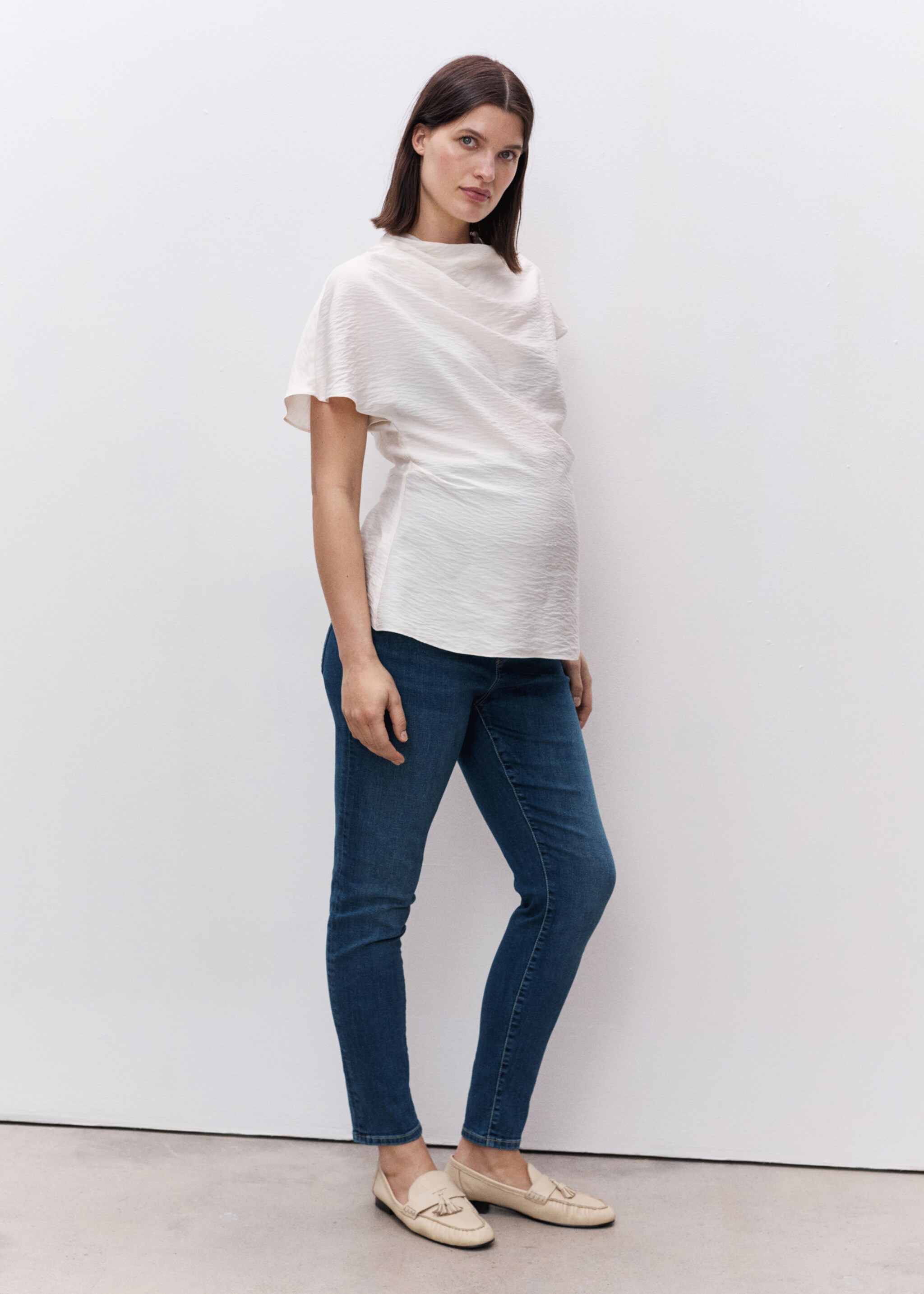 Maternity skinny jeans - General plane, Dark Blue. Ref: 87000252-00.