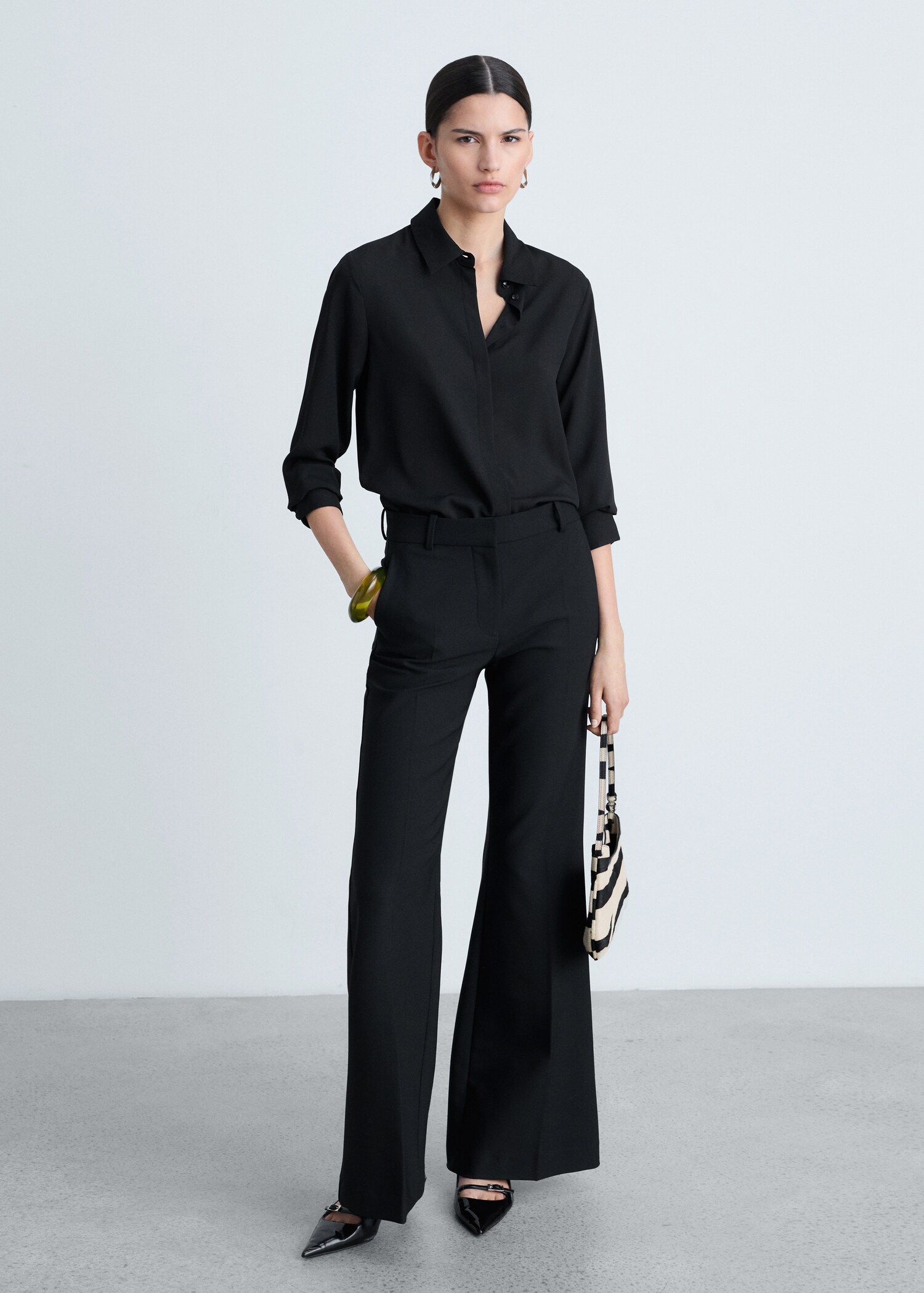 Chemise fluide manches longues - Plan général