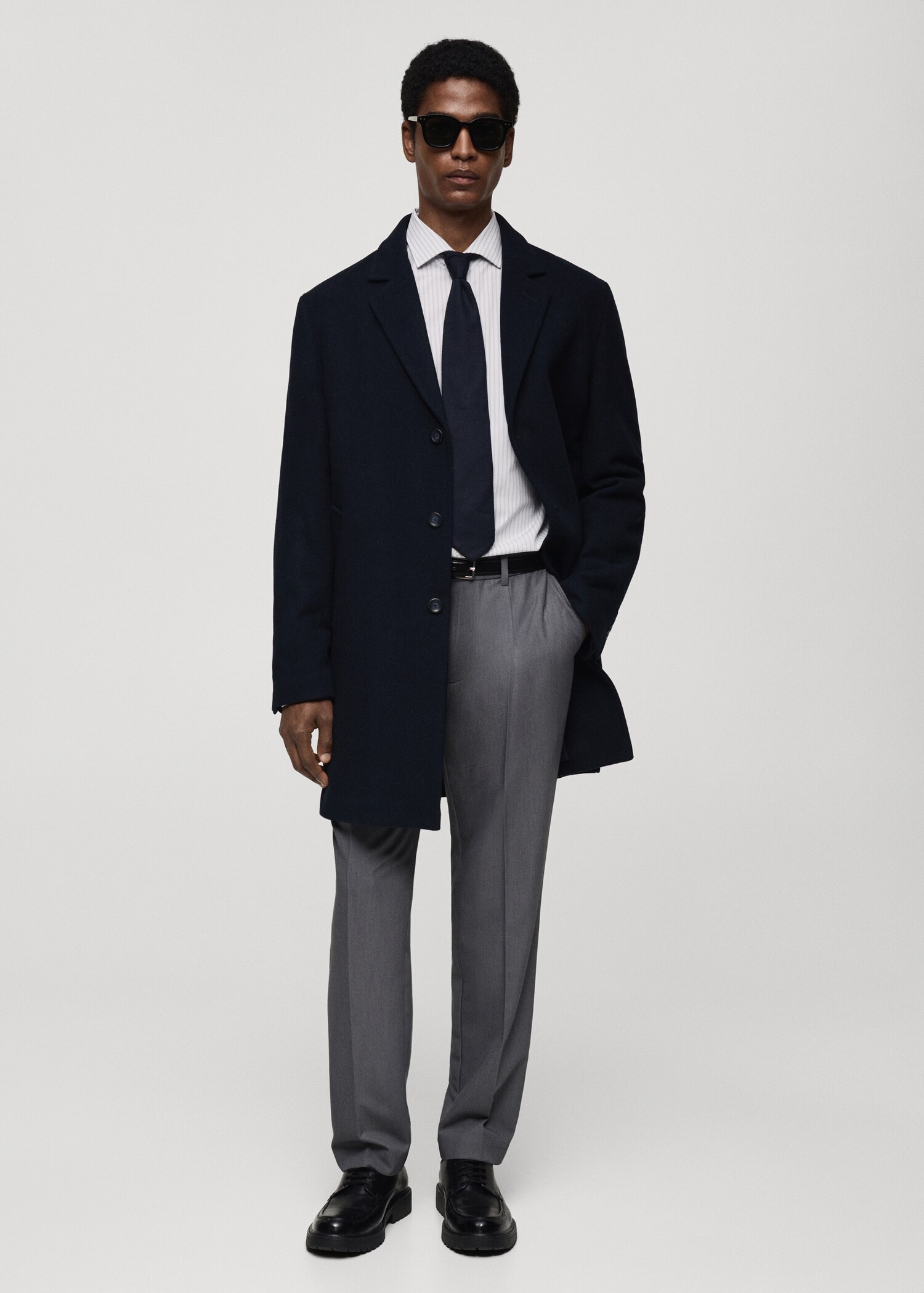 Bavlněná košile slim fit s proužky - Celkový náhled