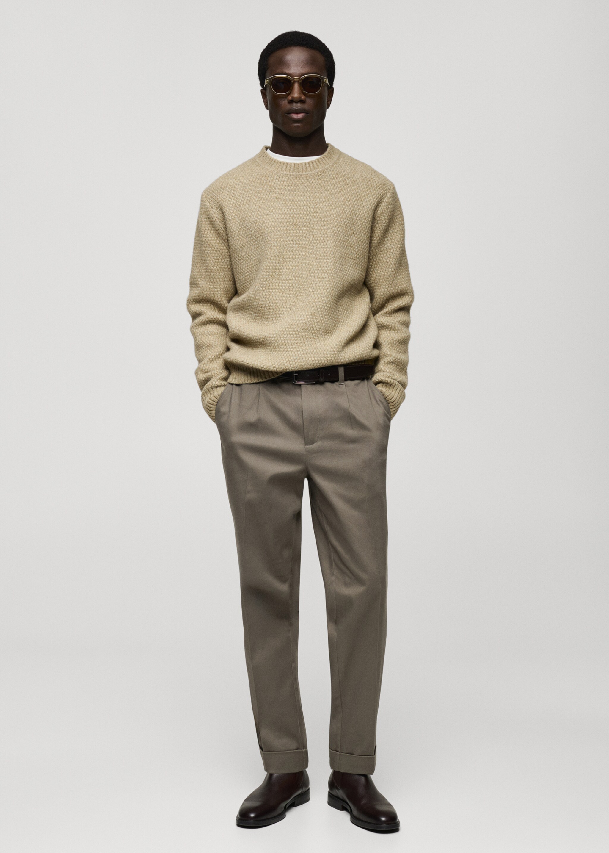 Stickad tröja struktur - Allmän bild, Pastellgrön. Ref: 87000613-00.