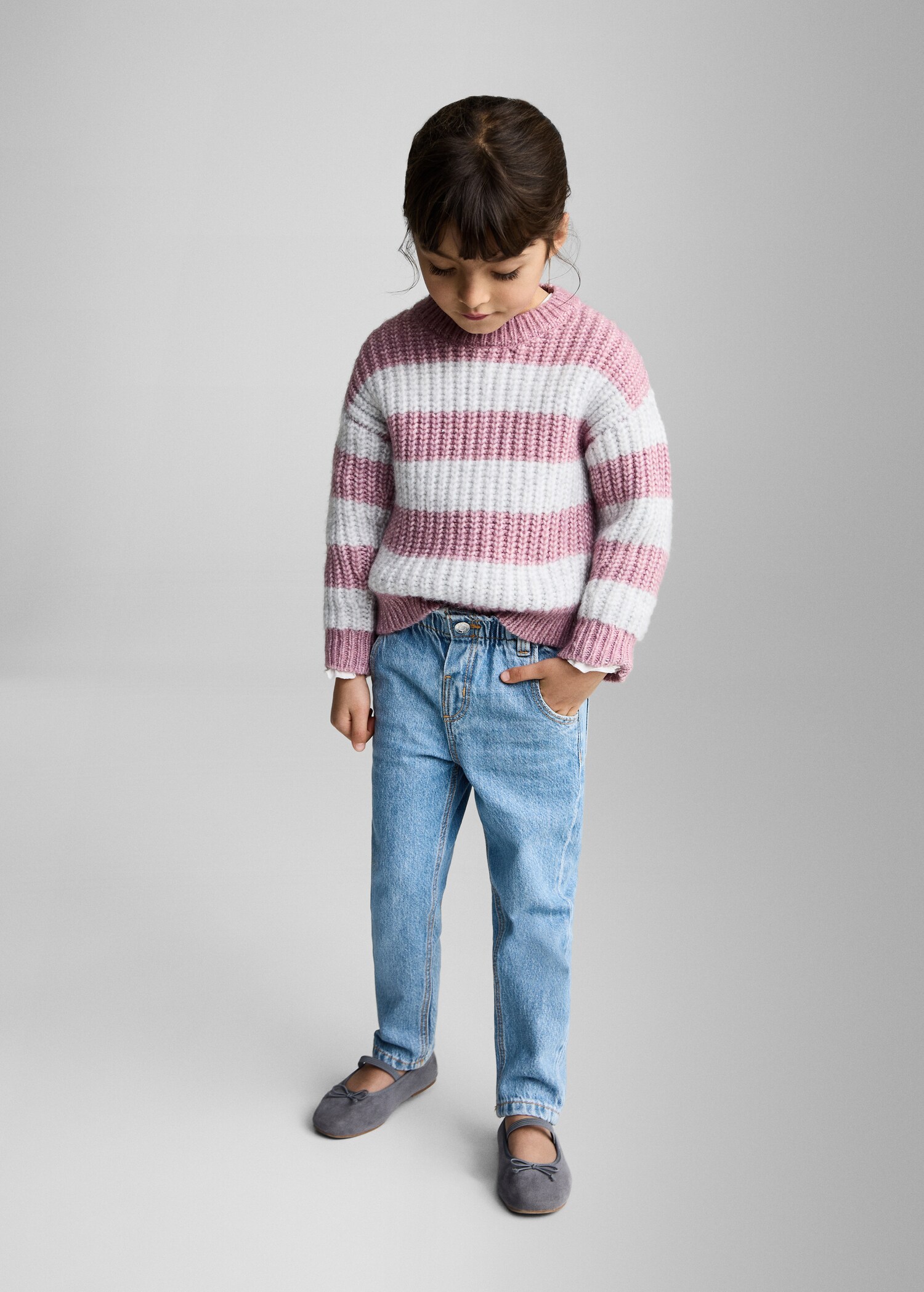 Jeans paperbag rectes - Pla general