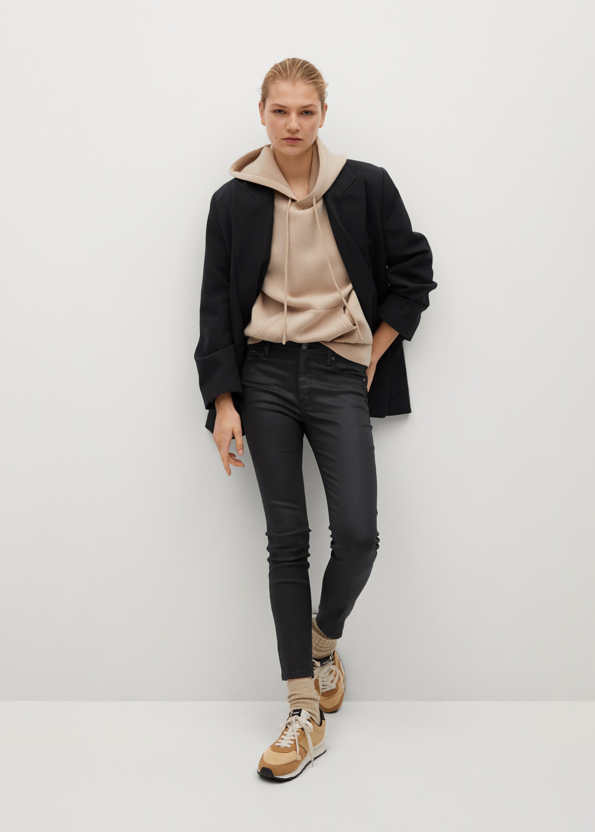 Jeans skinny crop Isa encerado - Plano general