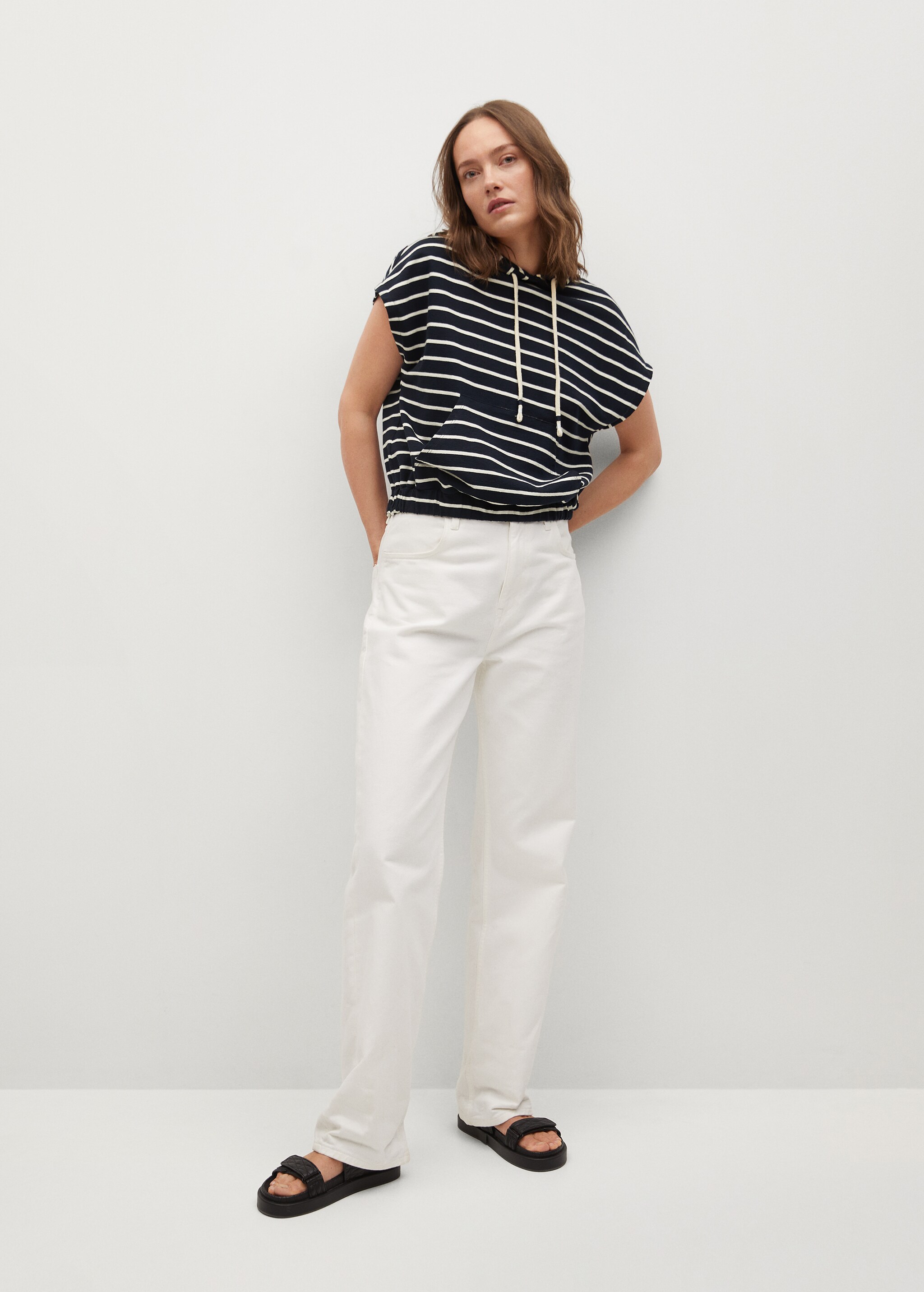 Jeans wideleg tiro alto - Plano general