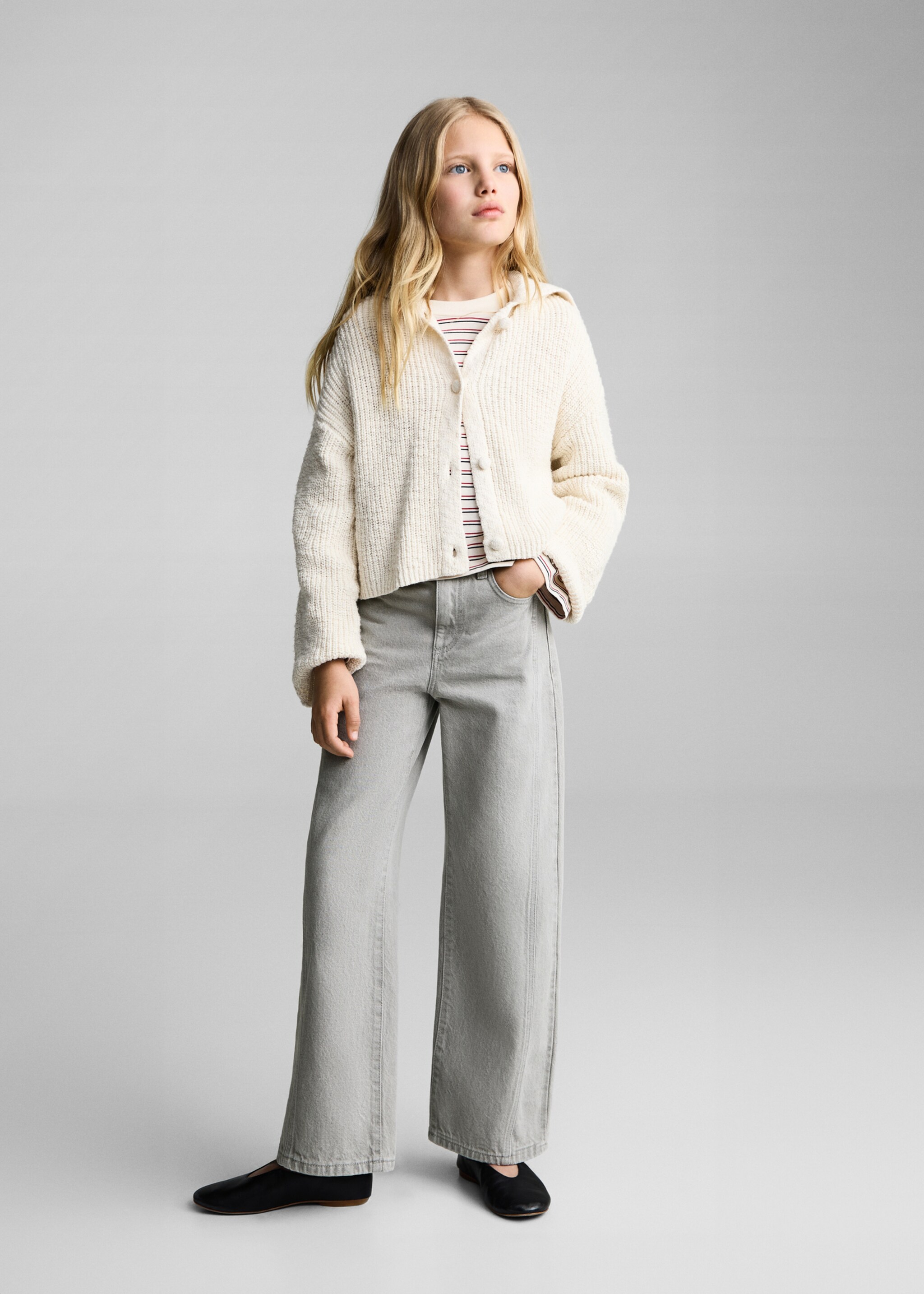 Decorative seam jeans - General plane, Denim Grey. Ref: 87001095-00.