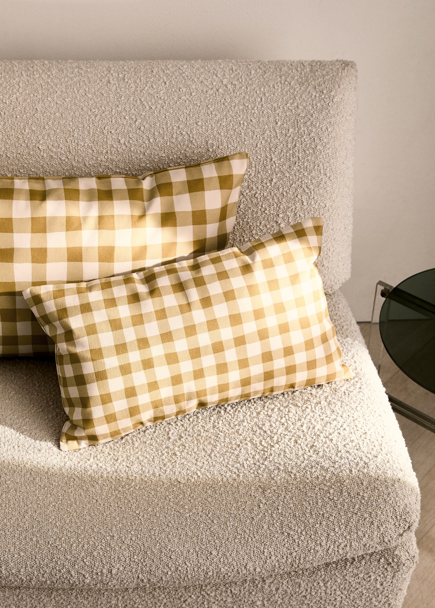 Βαμβακερή μαξιλαροθήκη με καρό σχέδιο 30x50 εκ - Γενικό πλάνο