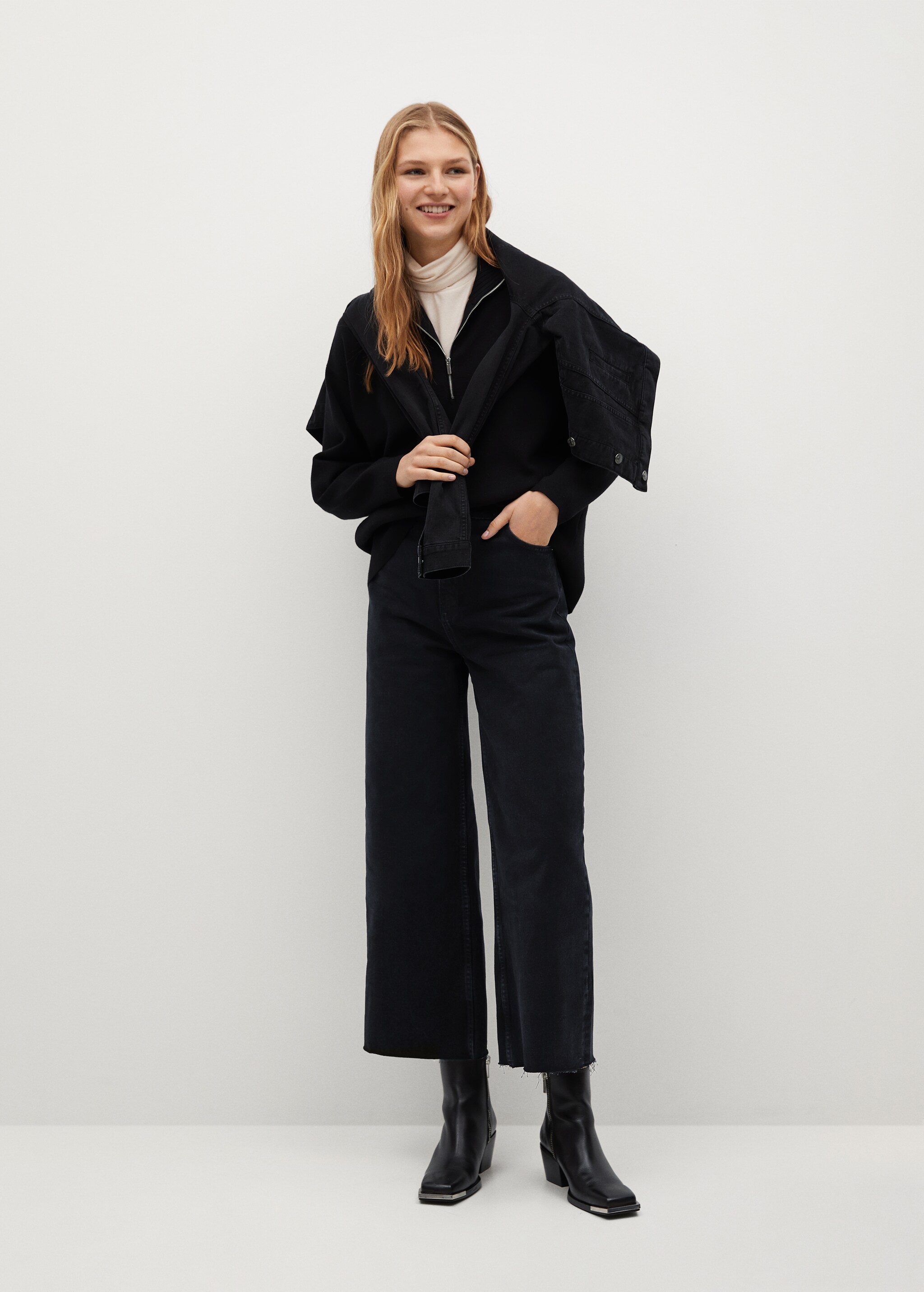 Jeans culotte high waist - General plane