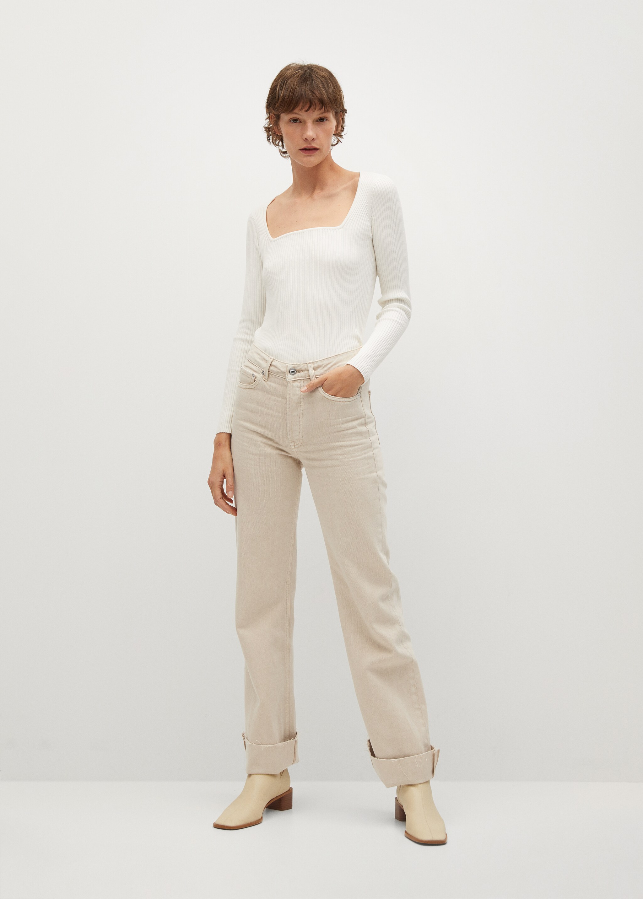 High-waist wideleg jeans - General plane