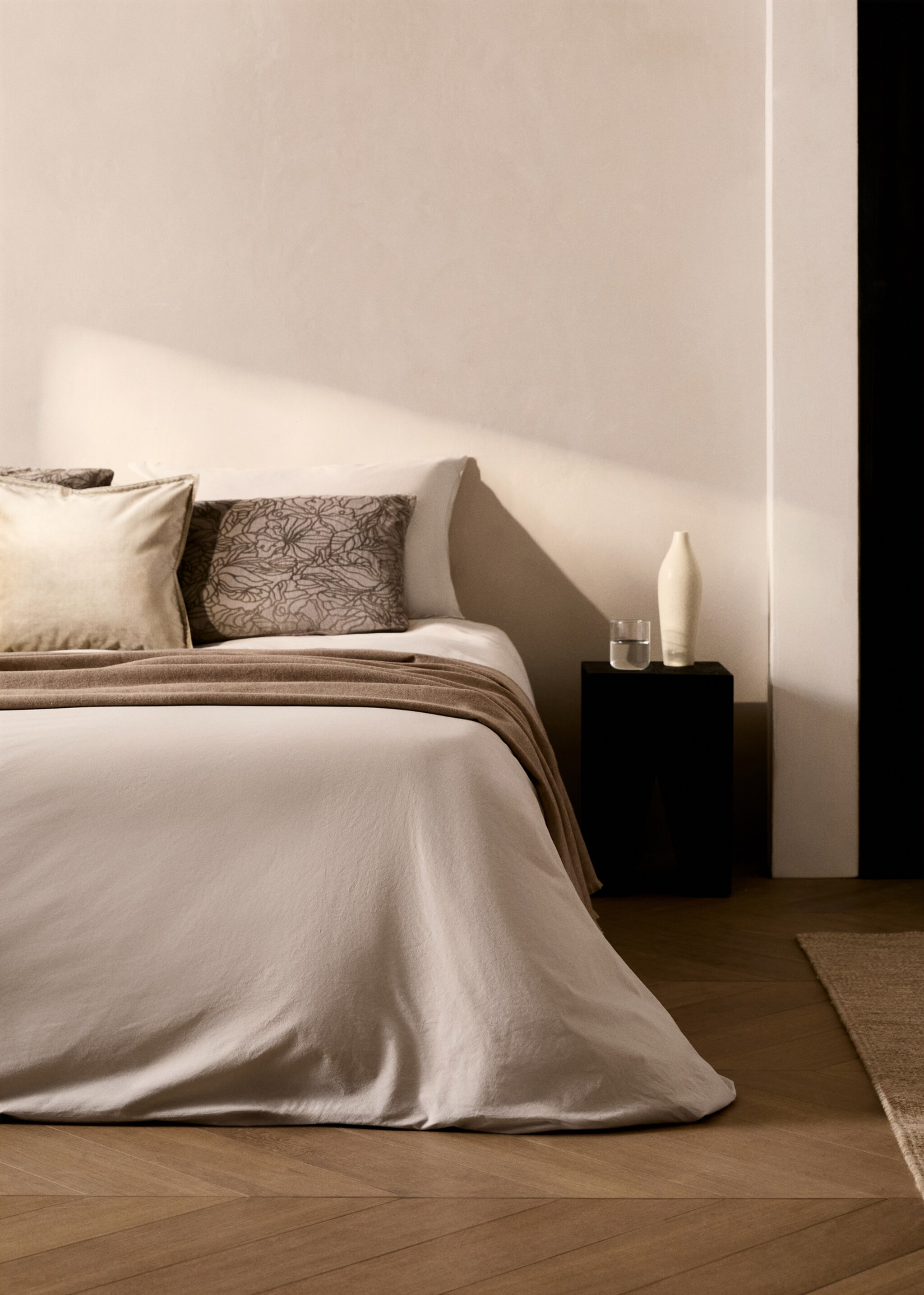 Funda nòrdica cotó rentat llit 90 cm - Pla general, Gris clar/pastel. Ref: 87002967-00.