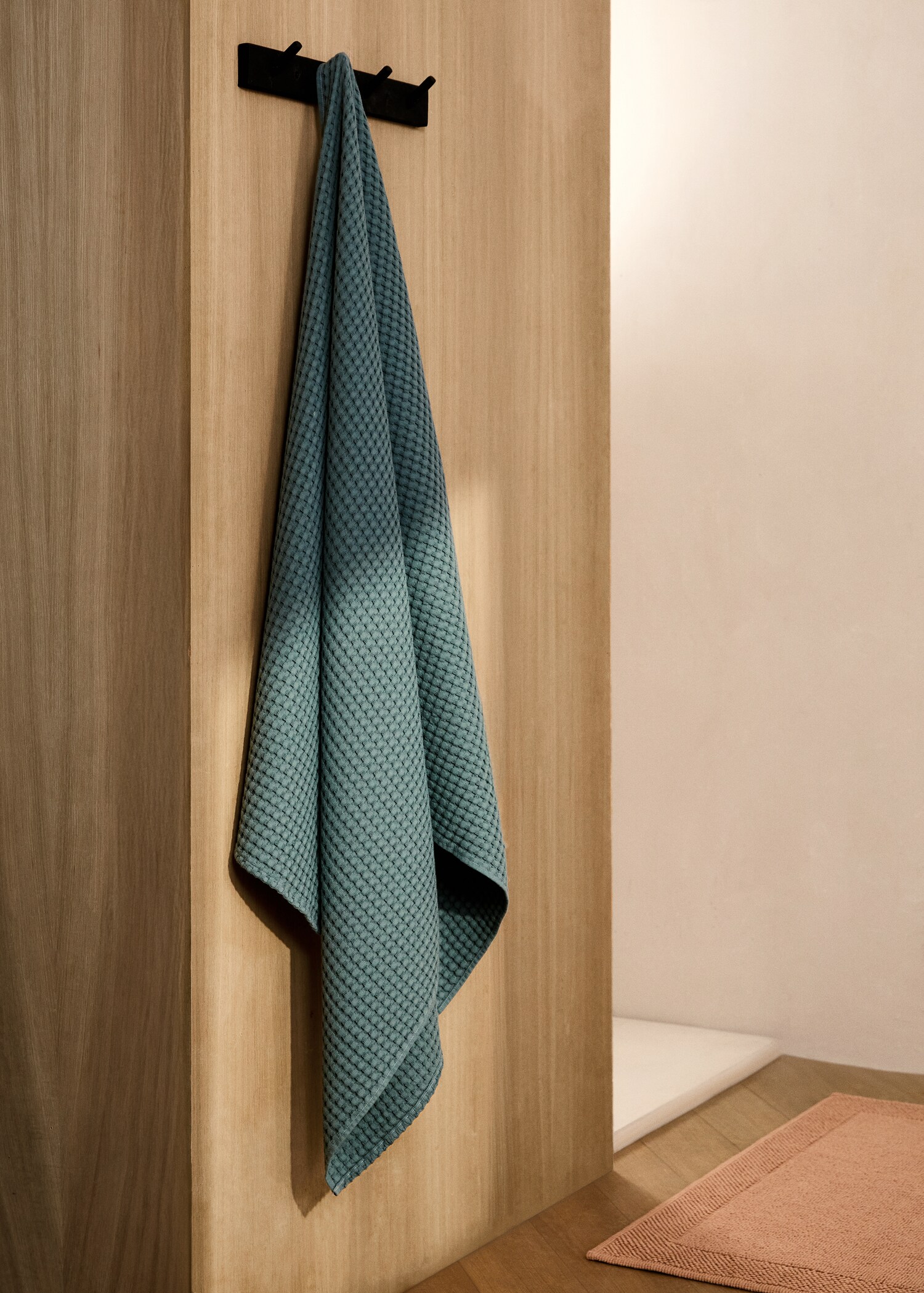 Badlakan i våfflad bomull tvättad - Allmän bild