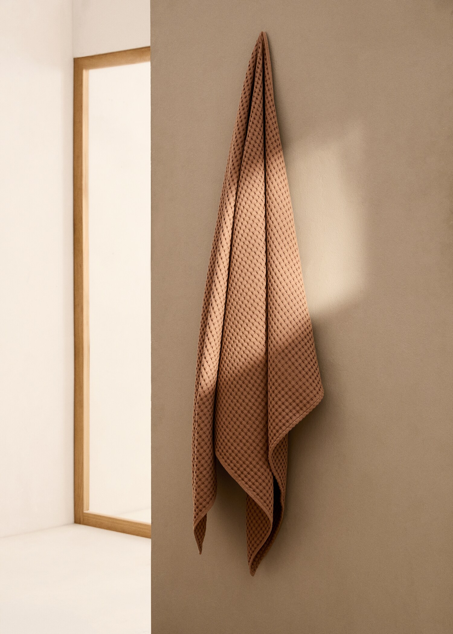 Badlakan i våfflad bomull tvättad - Allmän bild