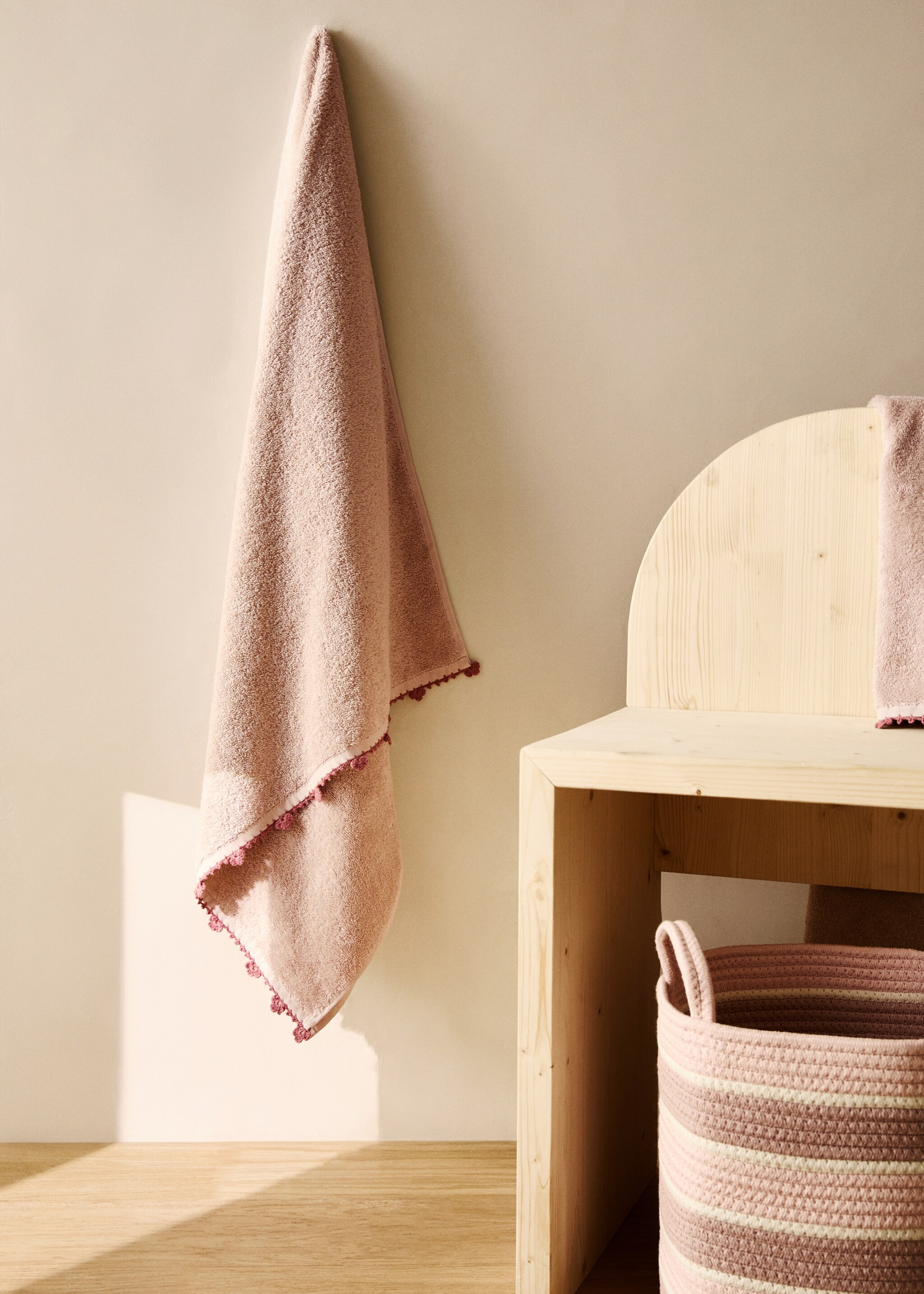 Children's bath towel crochet finish - General plane, Mustard. Ref: 87003366-00.