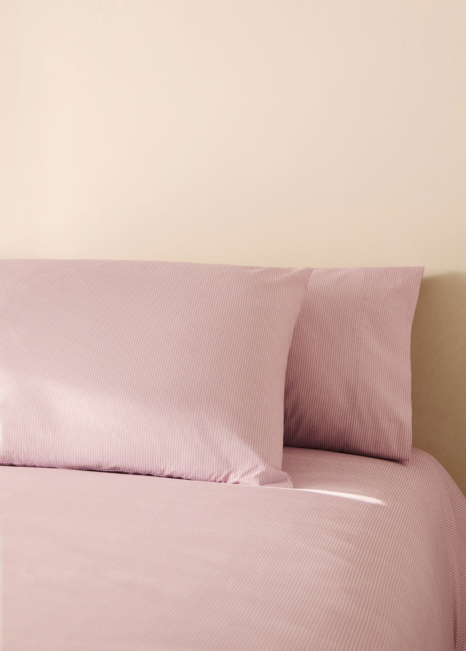 Cotton percale striped children's pillowcase, 50x75 cm - General plane