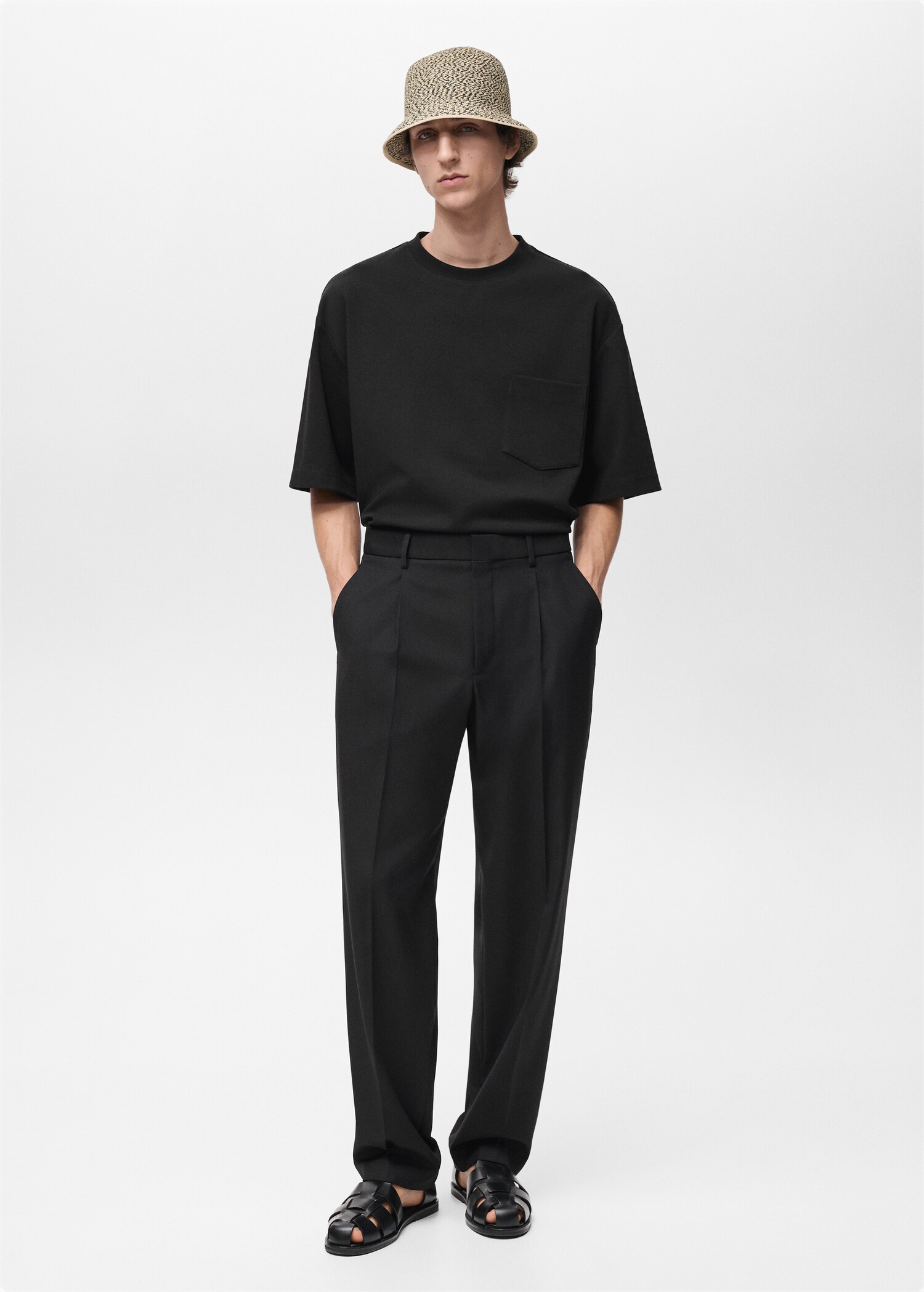 T-shirt oversize poche - Plan général