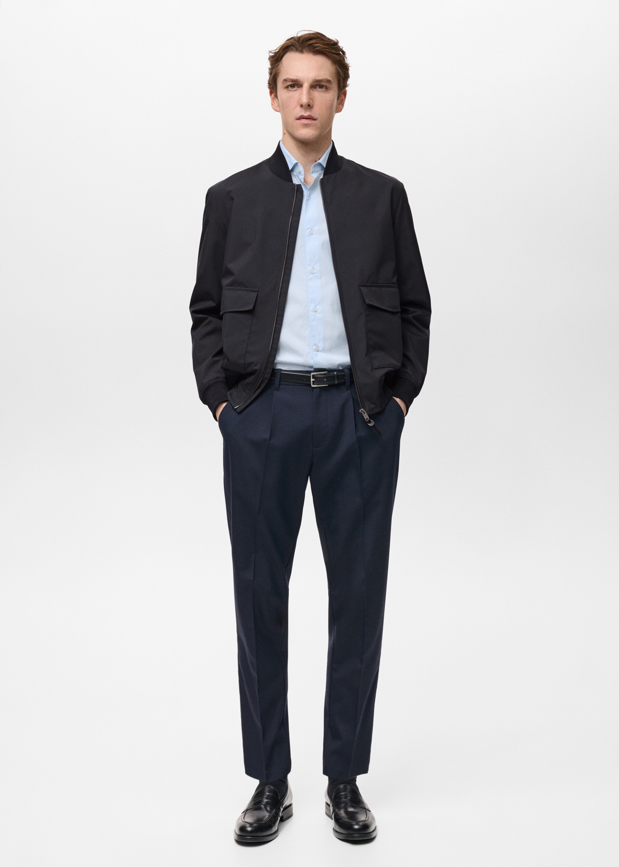 100% cotton striped shirt - General plane, Sky Blue. Ref: 87004411-00.