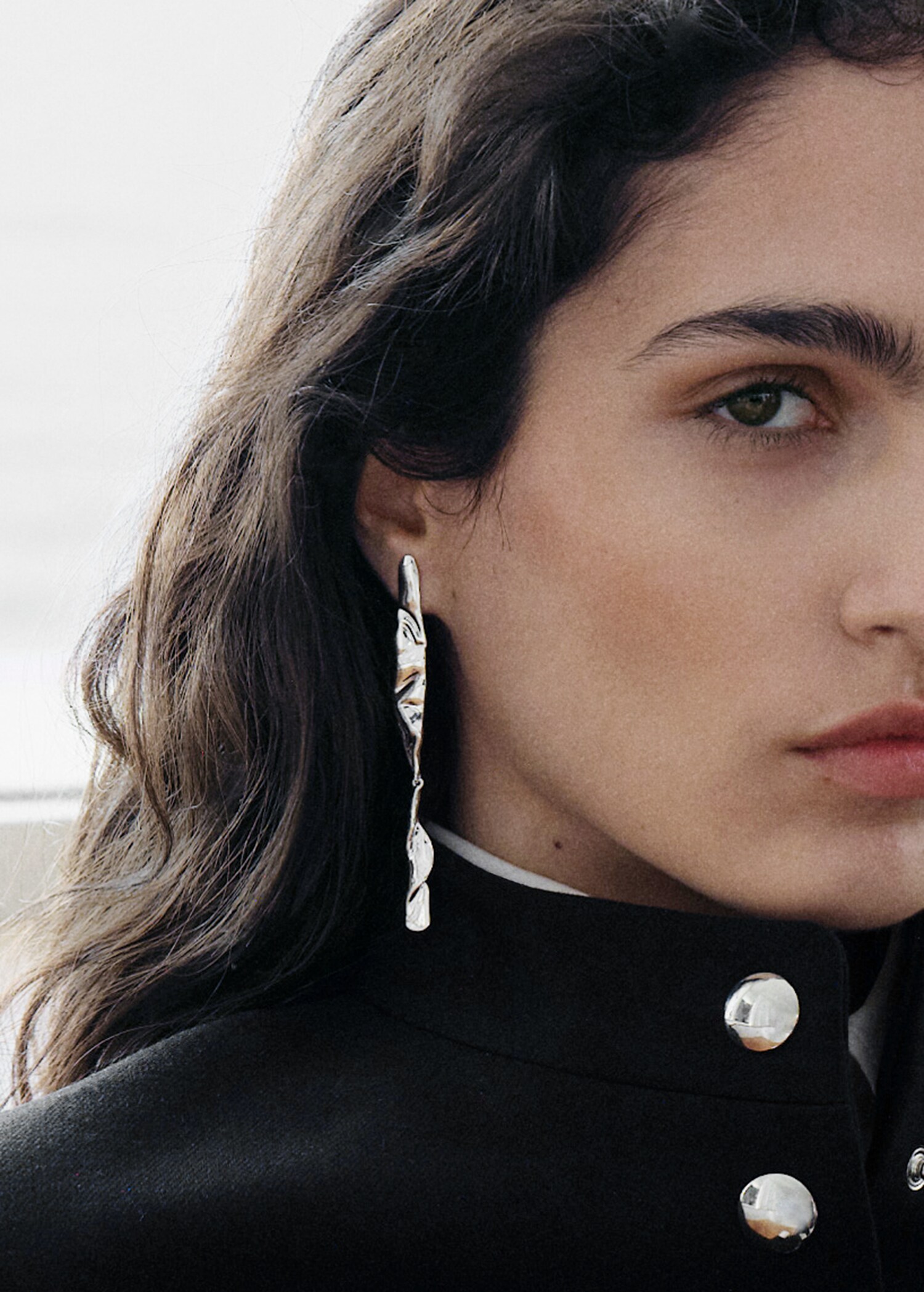 Onbuigzame getextureerde oorbellen - Overzichtstekening