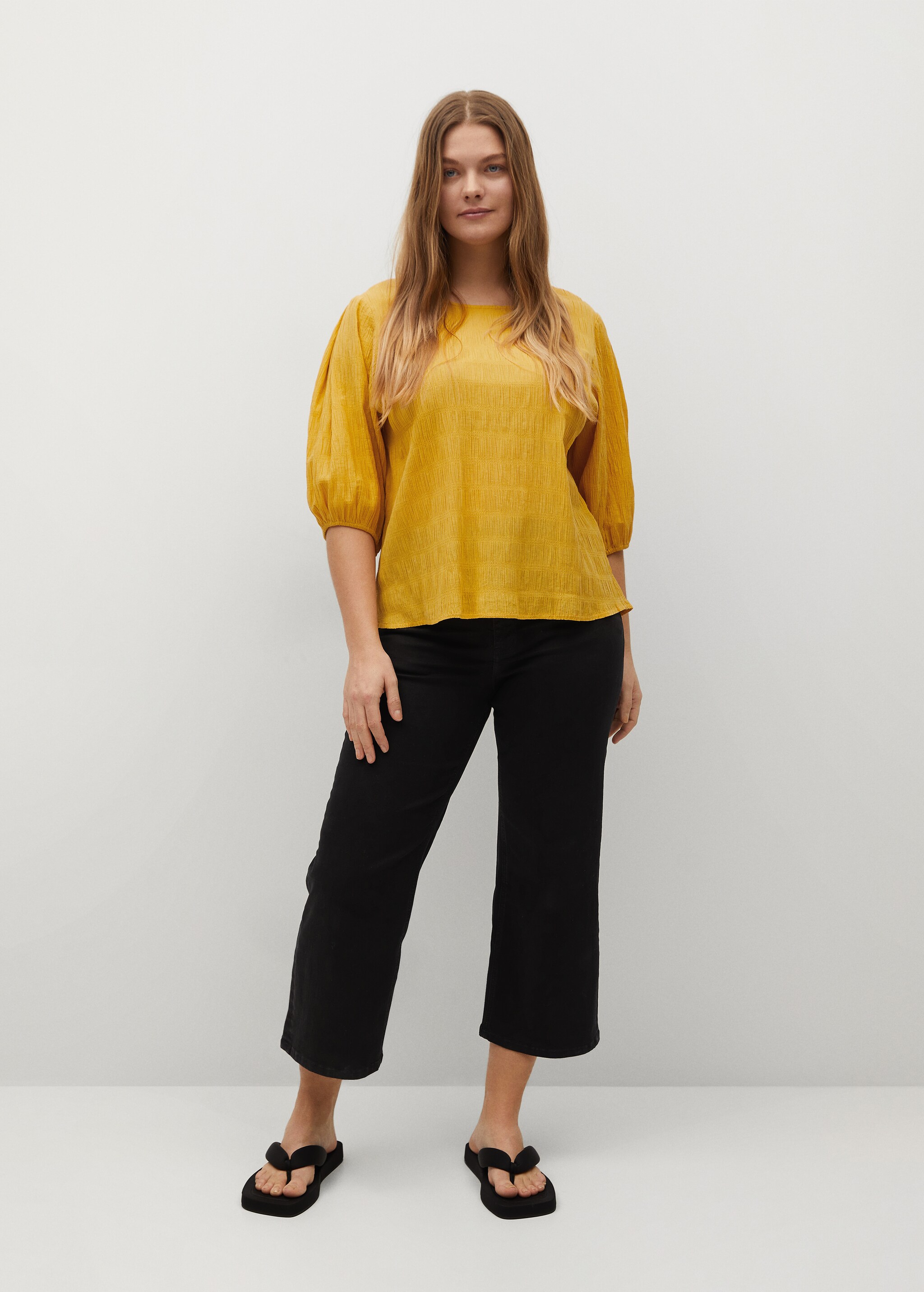Blusa textura algodón - Plano general