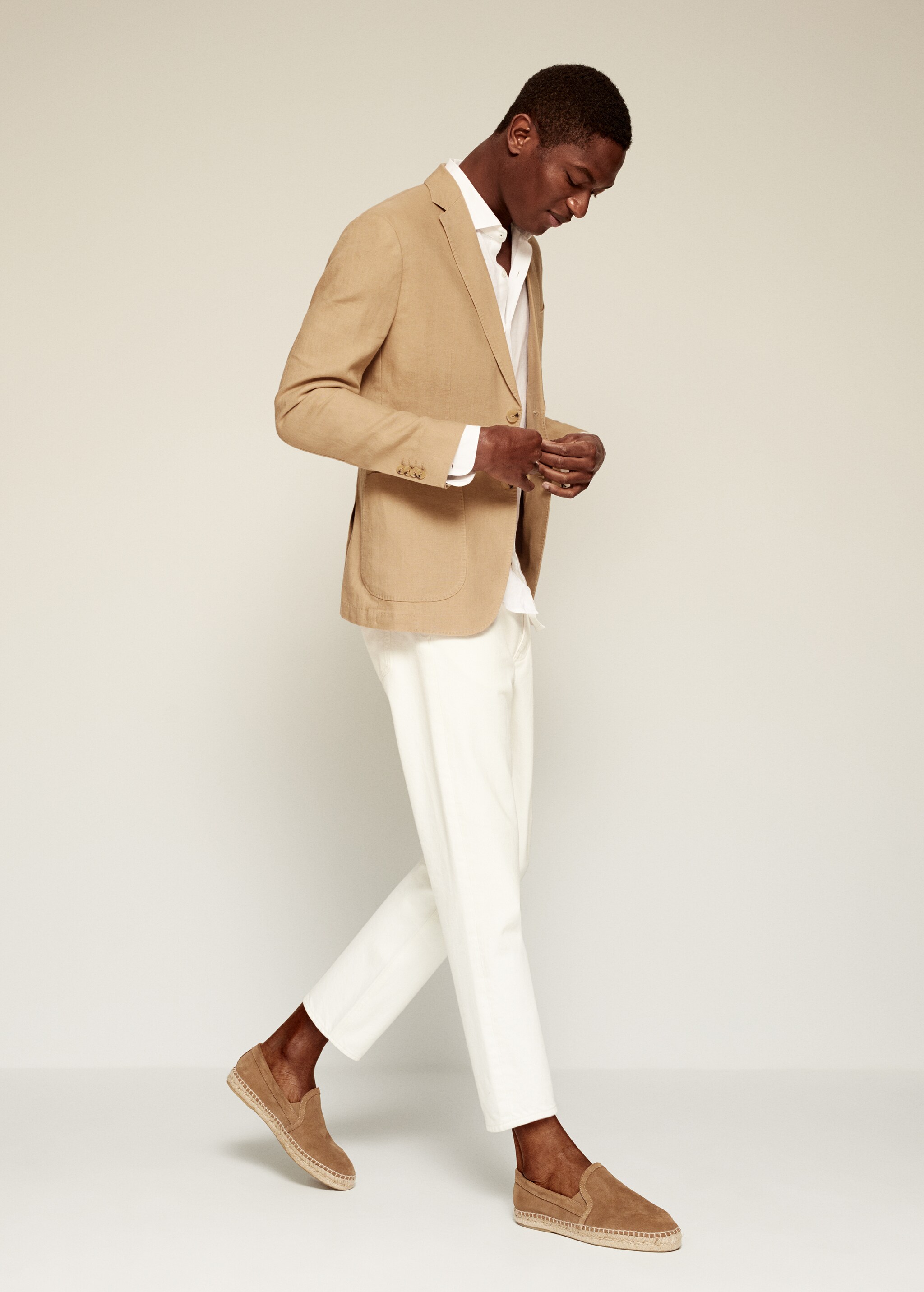 Americana slim fit 100% lino - Plano general