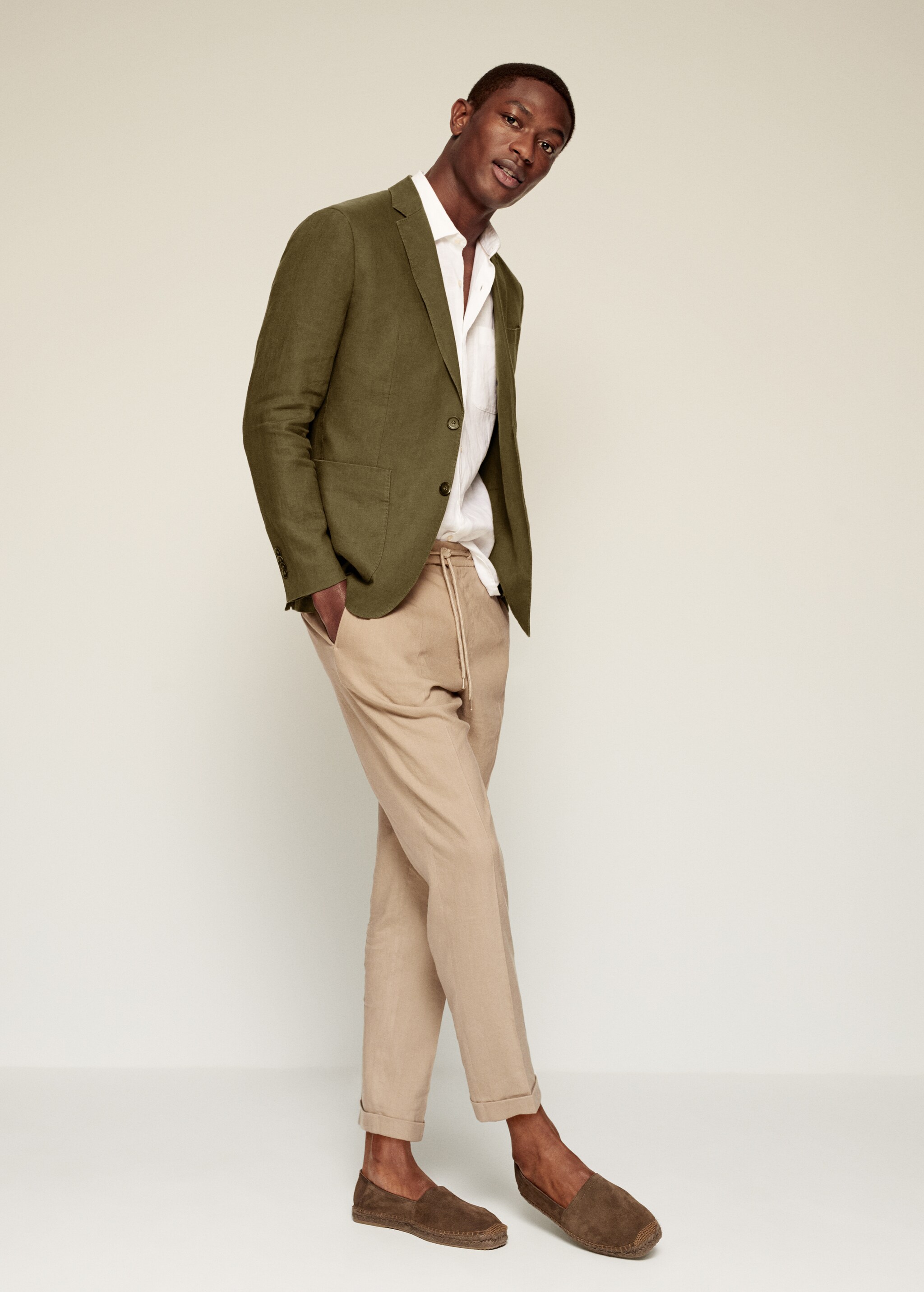 Americana slim fit 100% lino - Plano general