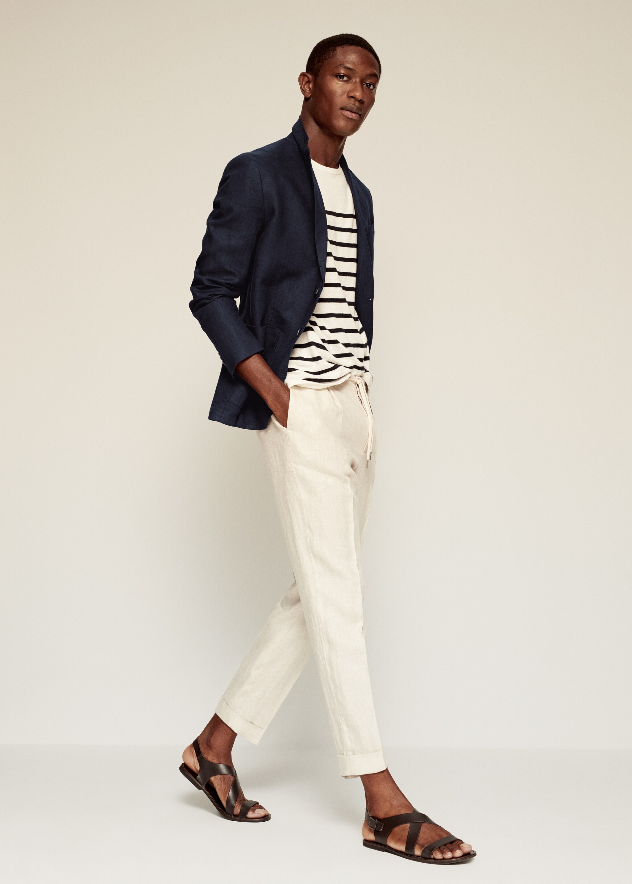 Americana slim fit 100% lino - Plano general