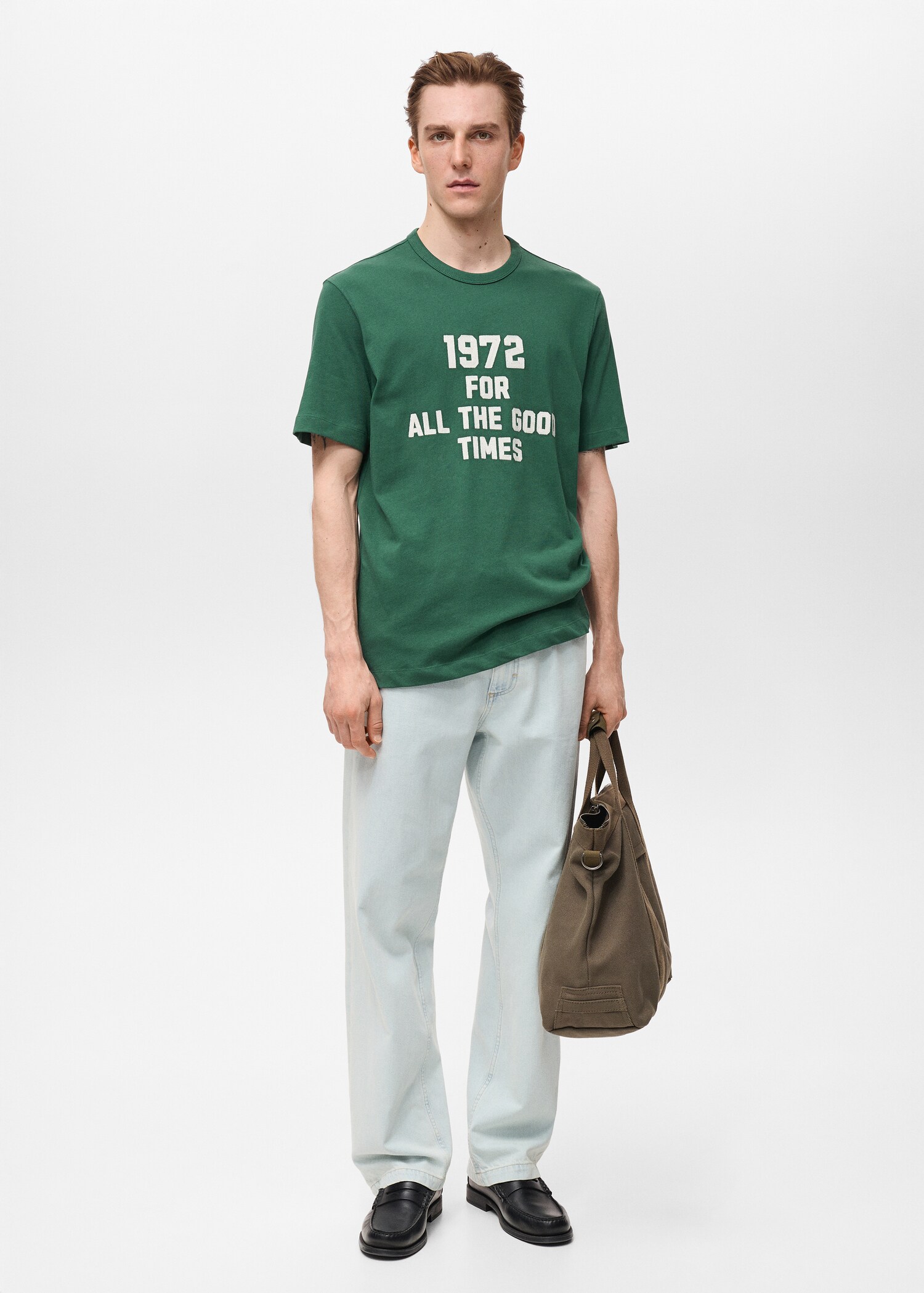 100% cotton embroidered t-shirt - General plane