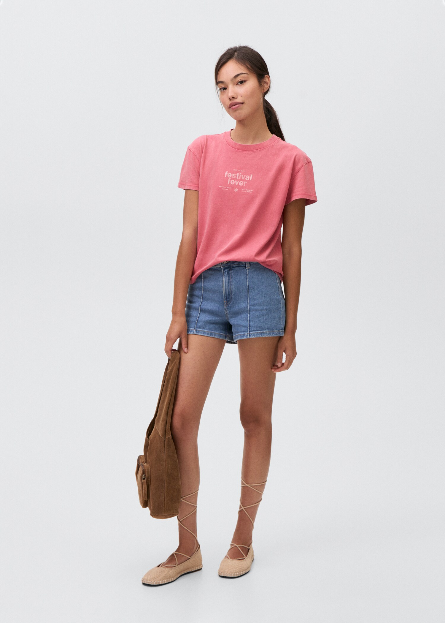 Printed cotton-blend t-shirt - General plane