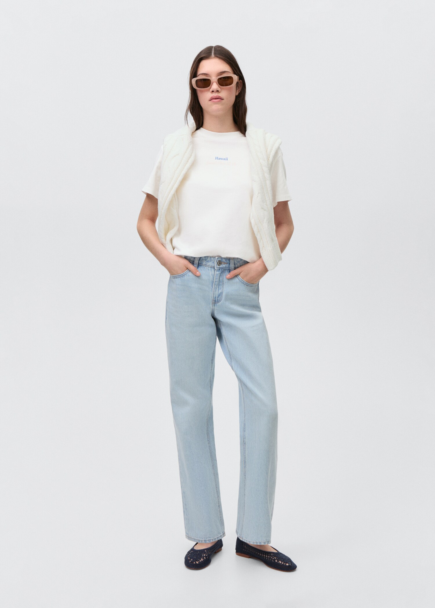 T-Shirt mit aufgedruckter Zeichnung - Allgemeine Ansicht