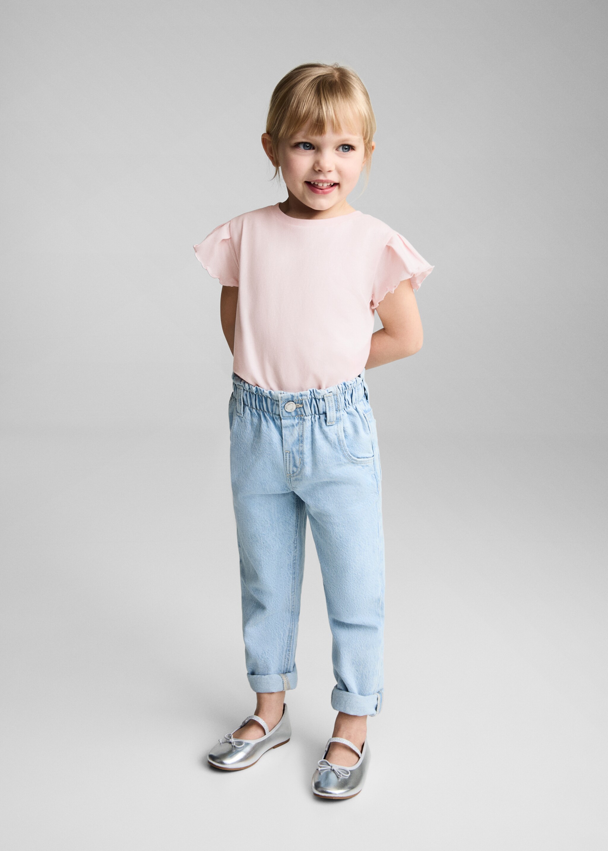 Μπλούζα κοντό μανίκι βαμβάκι - Γενικό πλάνο, Ροζ. Ref: 87006353-00.