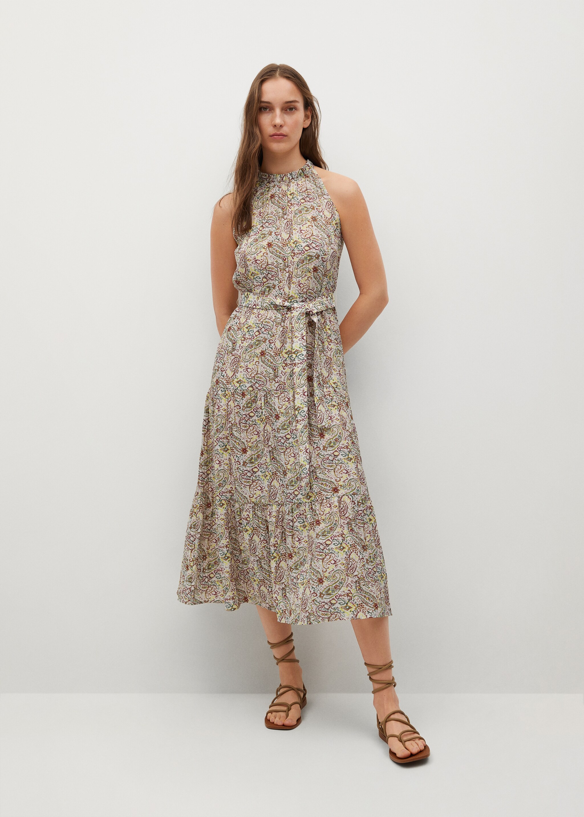 Vestido estampado paisley - Plano general