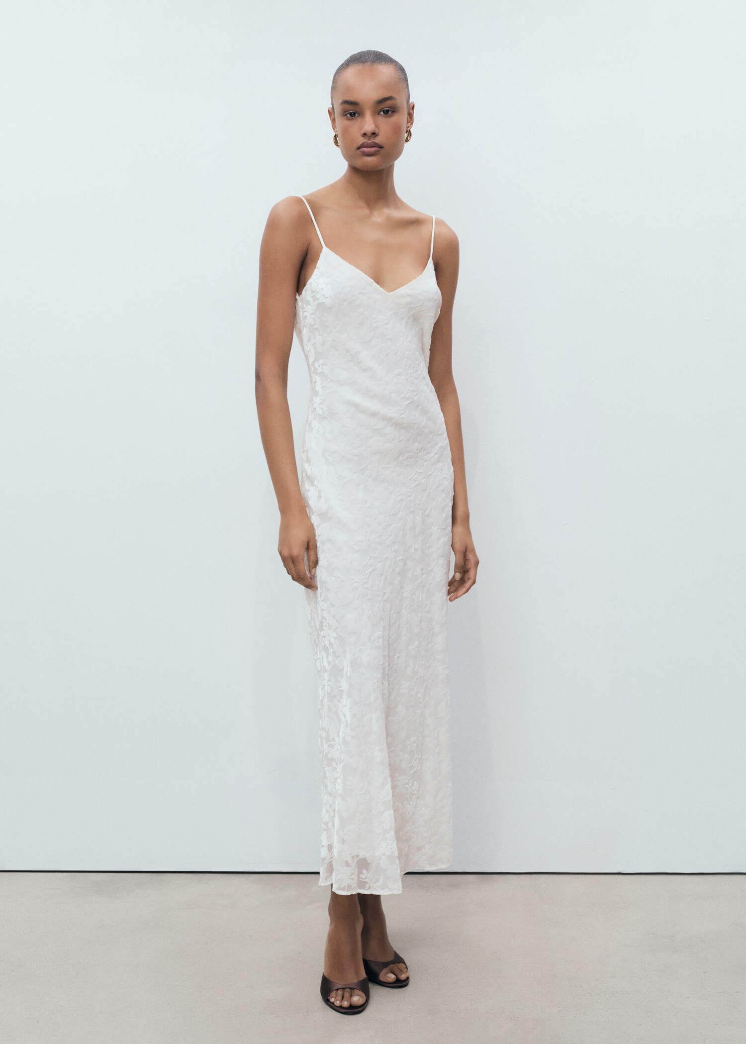 Φλοράλ devoré φόρεμα - Γενικό πλάνο