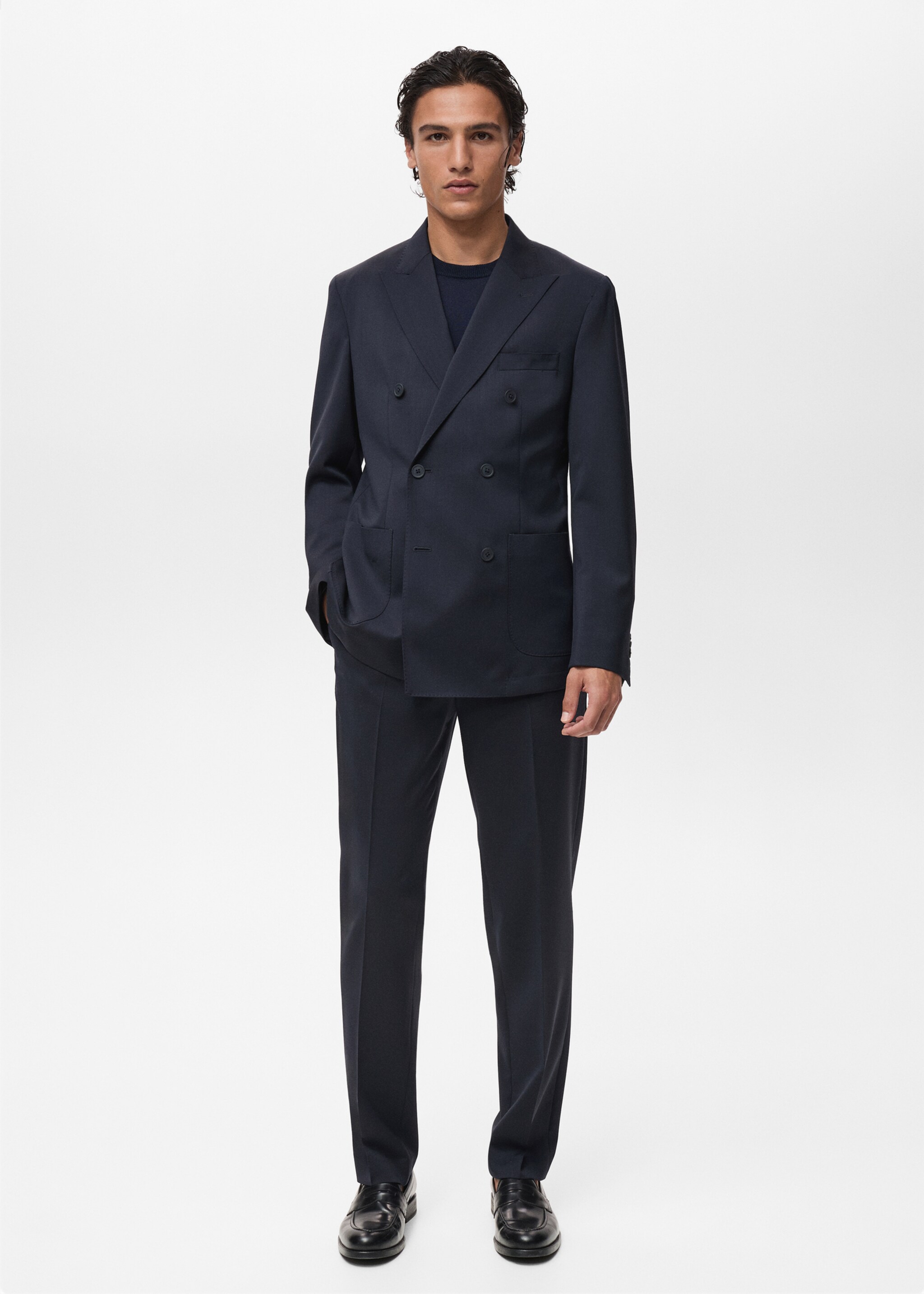 Cool wool suit trousers - General plane, Blue. Ref: 87007901-00.