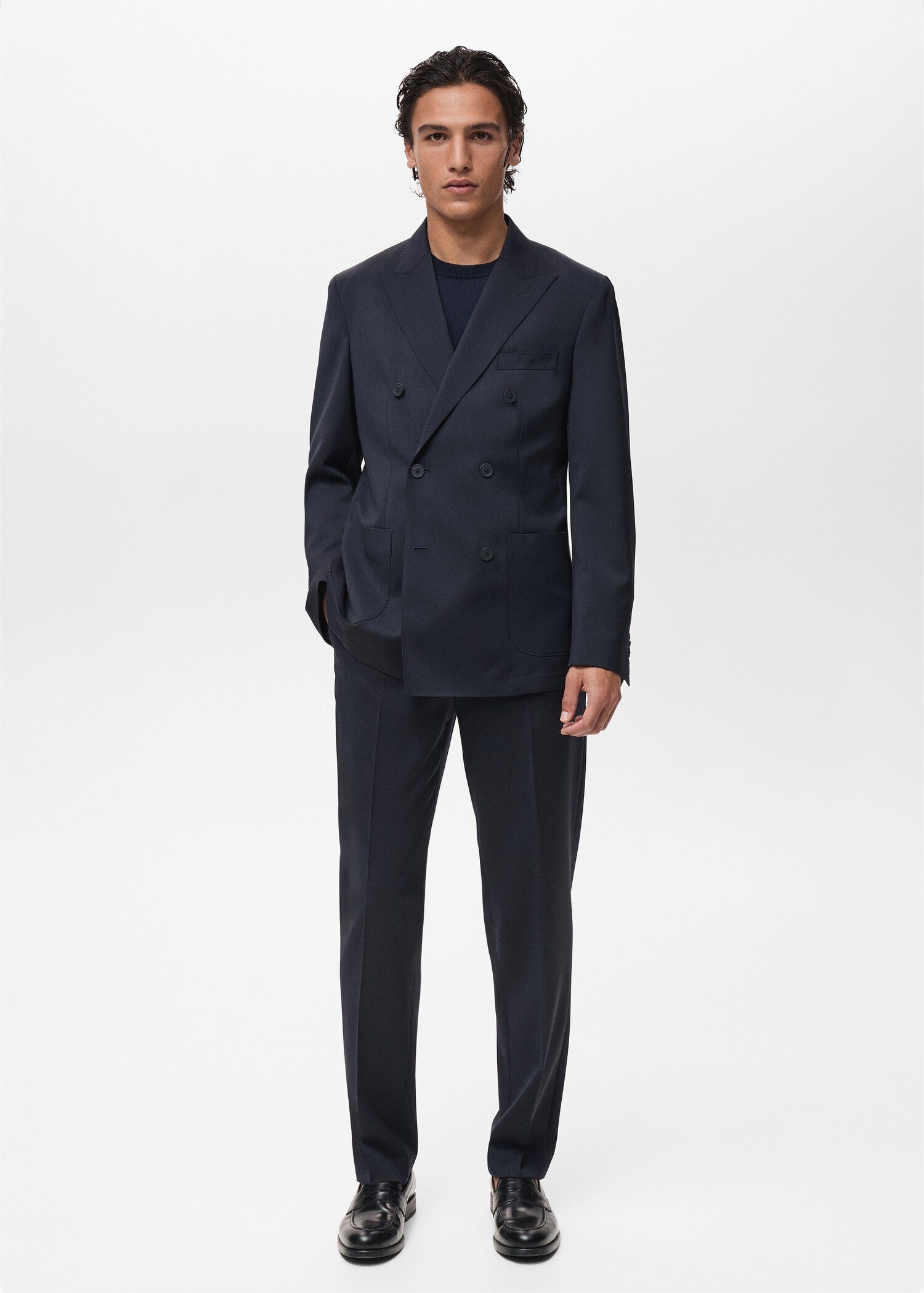 Cool wool suit trousers - General plane