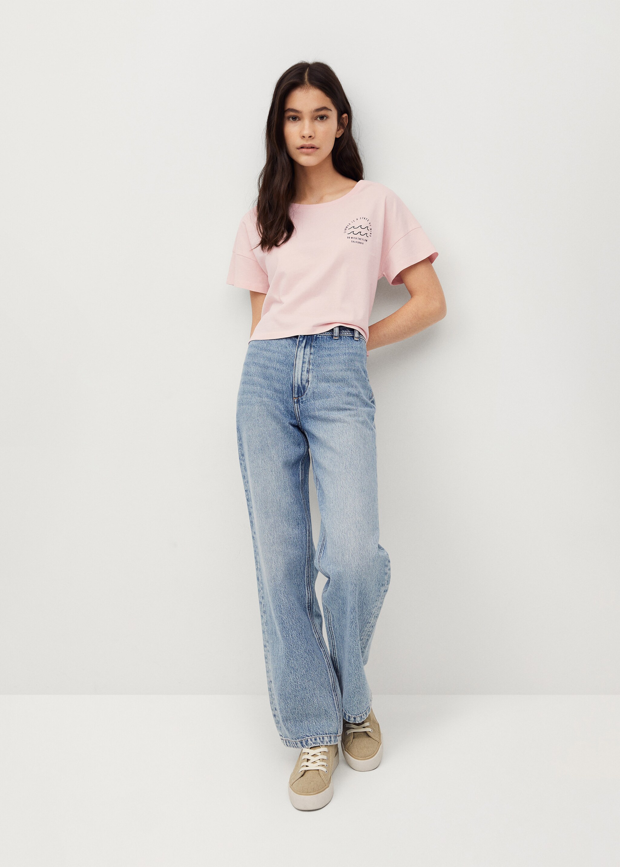 Printed cotton-blend t-shirt - General plane