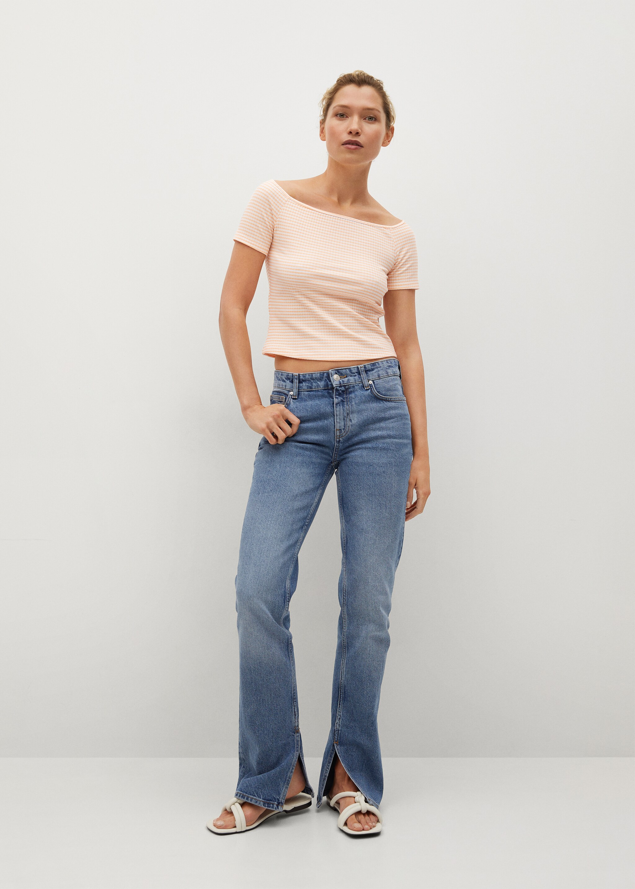 Camiseta crop poliester reciclado - Plano general