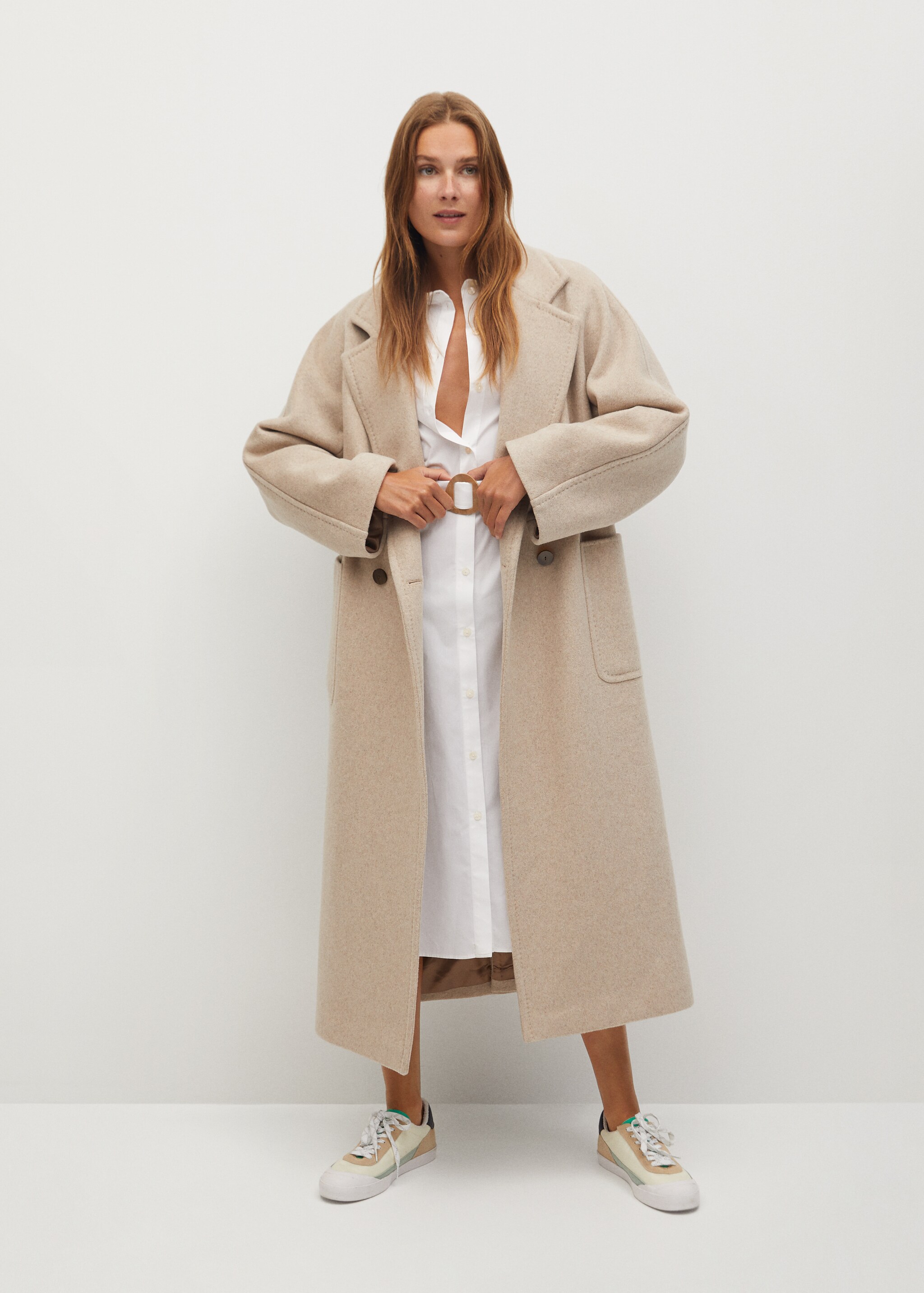 Popelin belt dress - General plane