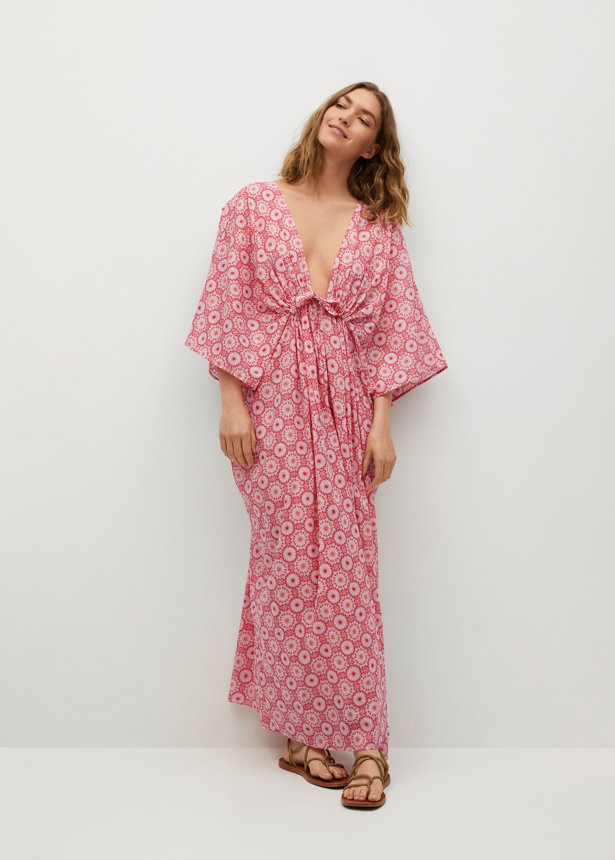 Maxi vestido estampado - Plano general