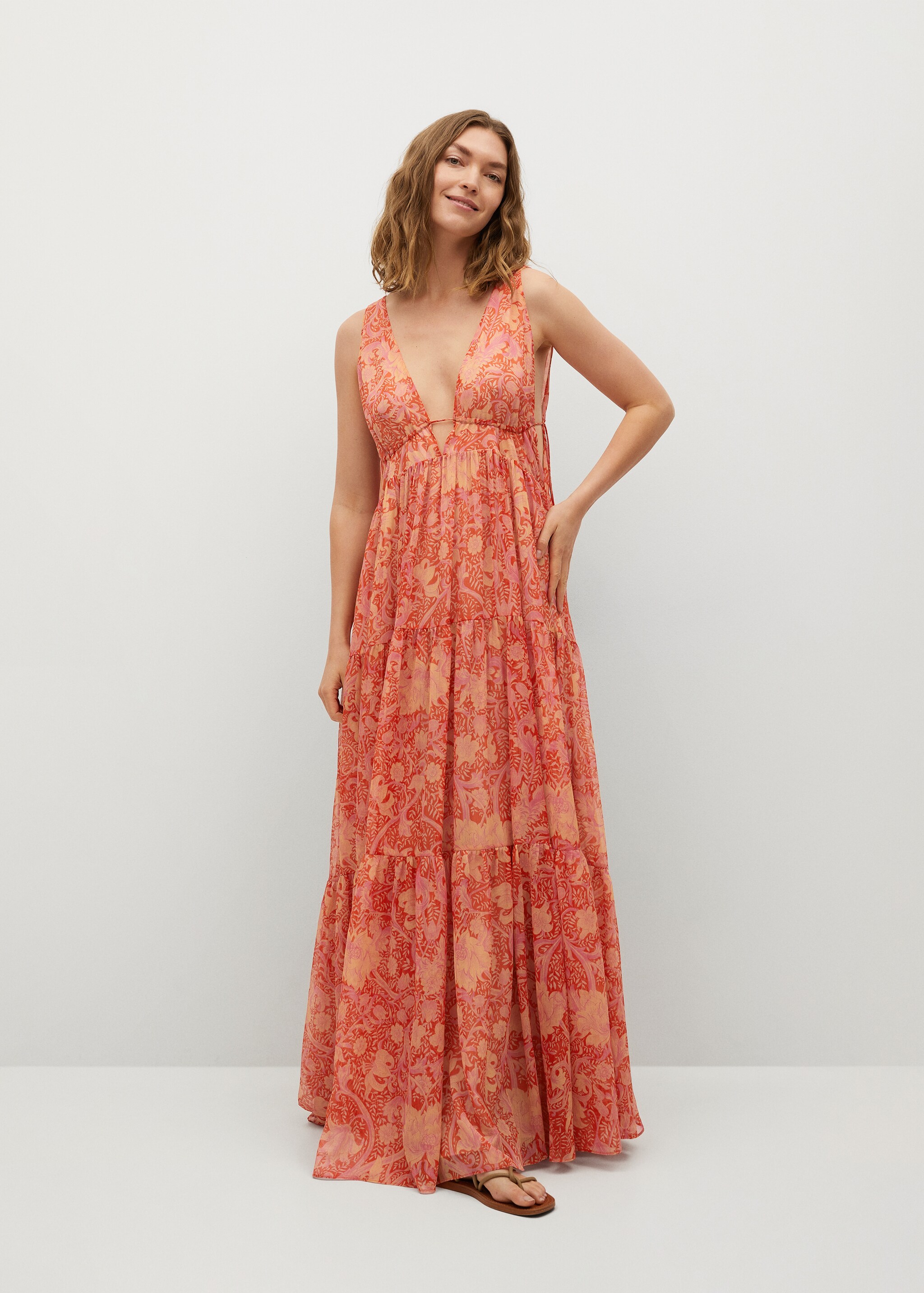 Maxi vestido estampado - Plano general
