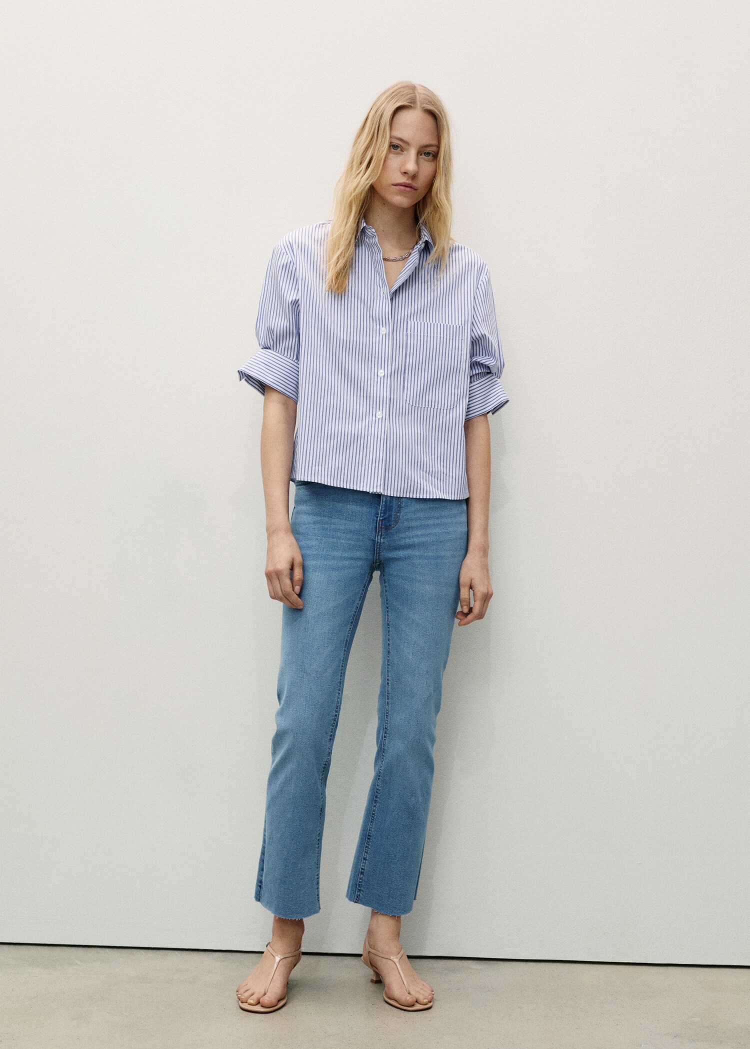 Sienna flared cropped jeans - General plane