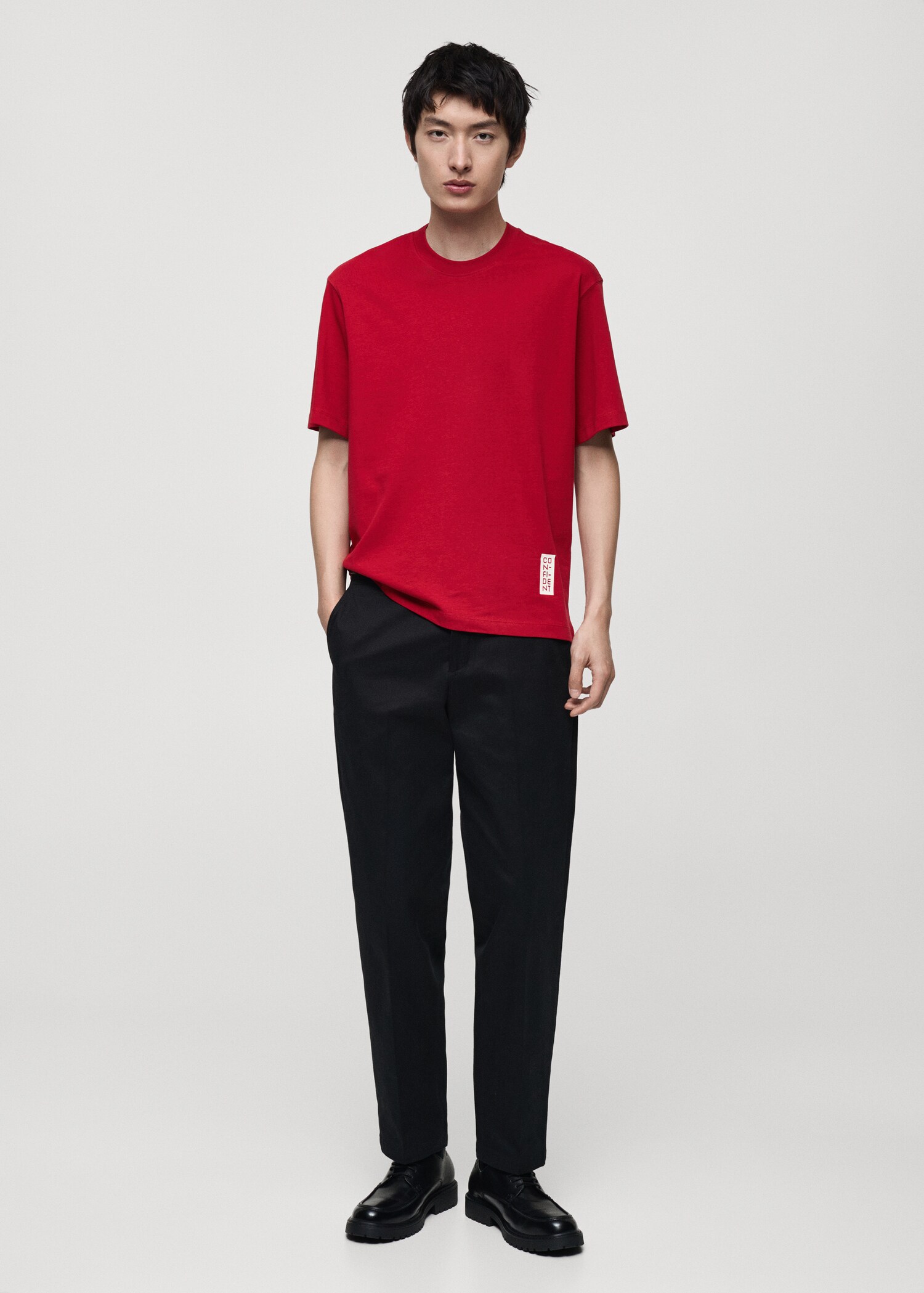 100% cotton t-shirt with printed text - General plane