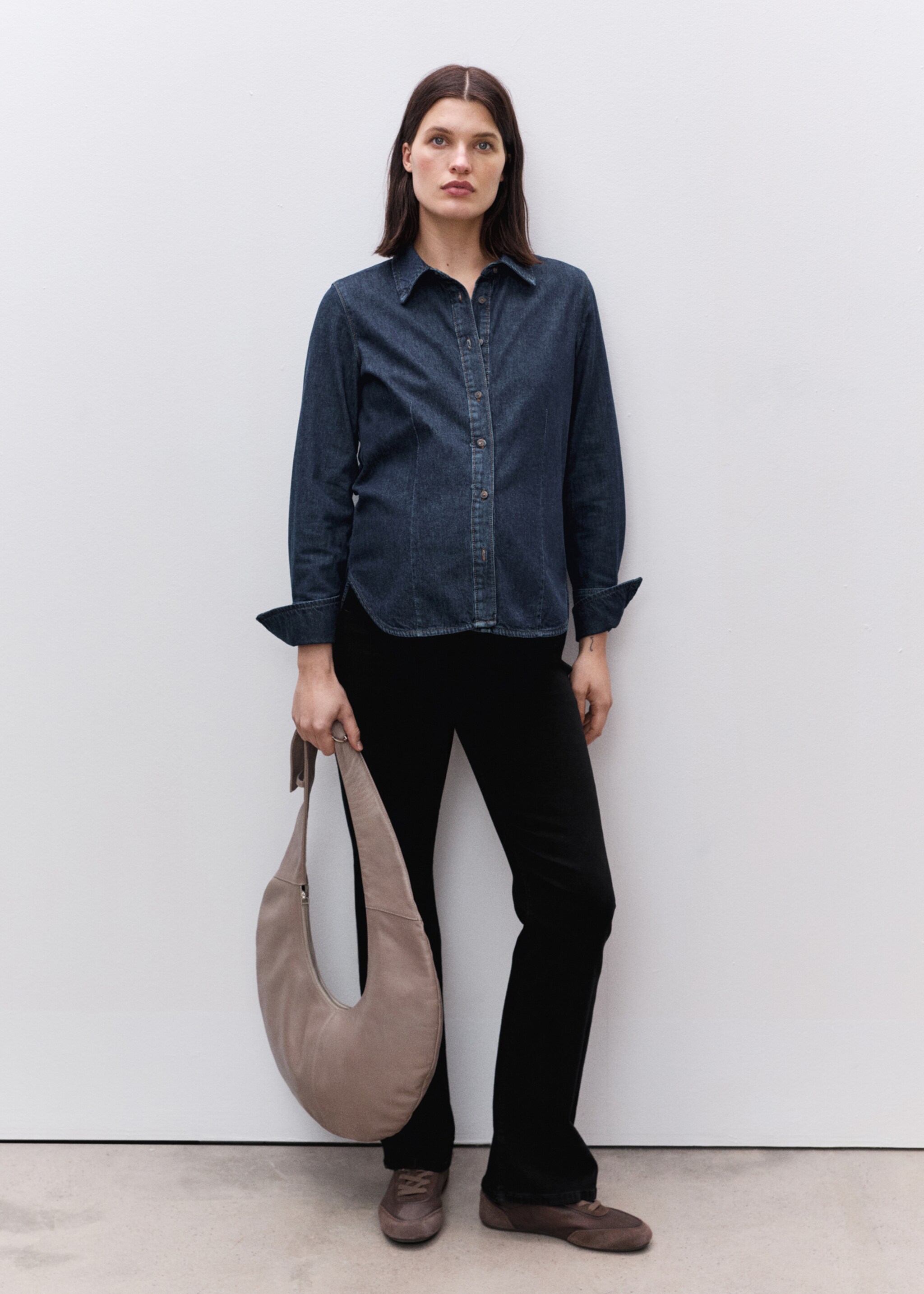 Flare-Umstandsjeans - Allgemeine Ansicht, Black denim. Ref: 87010296-00.