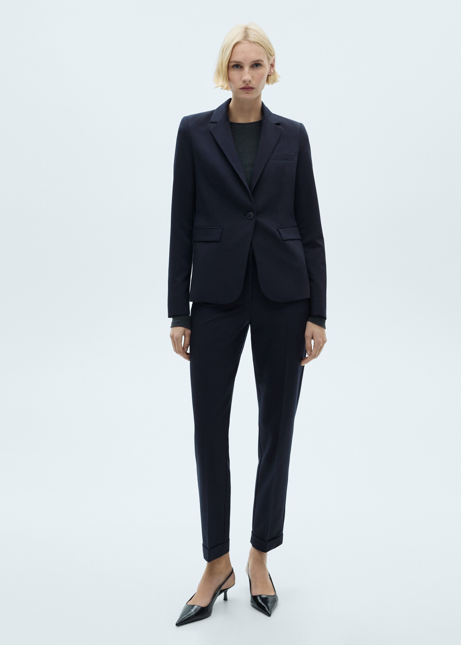 Fitted suit blazer - General plane