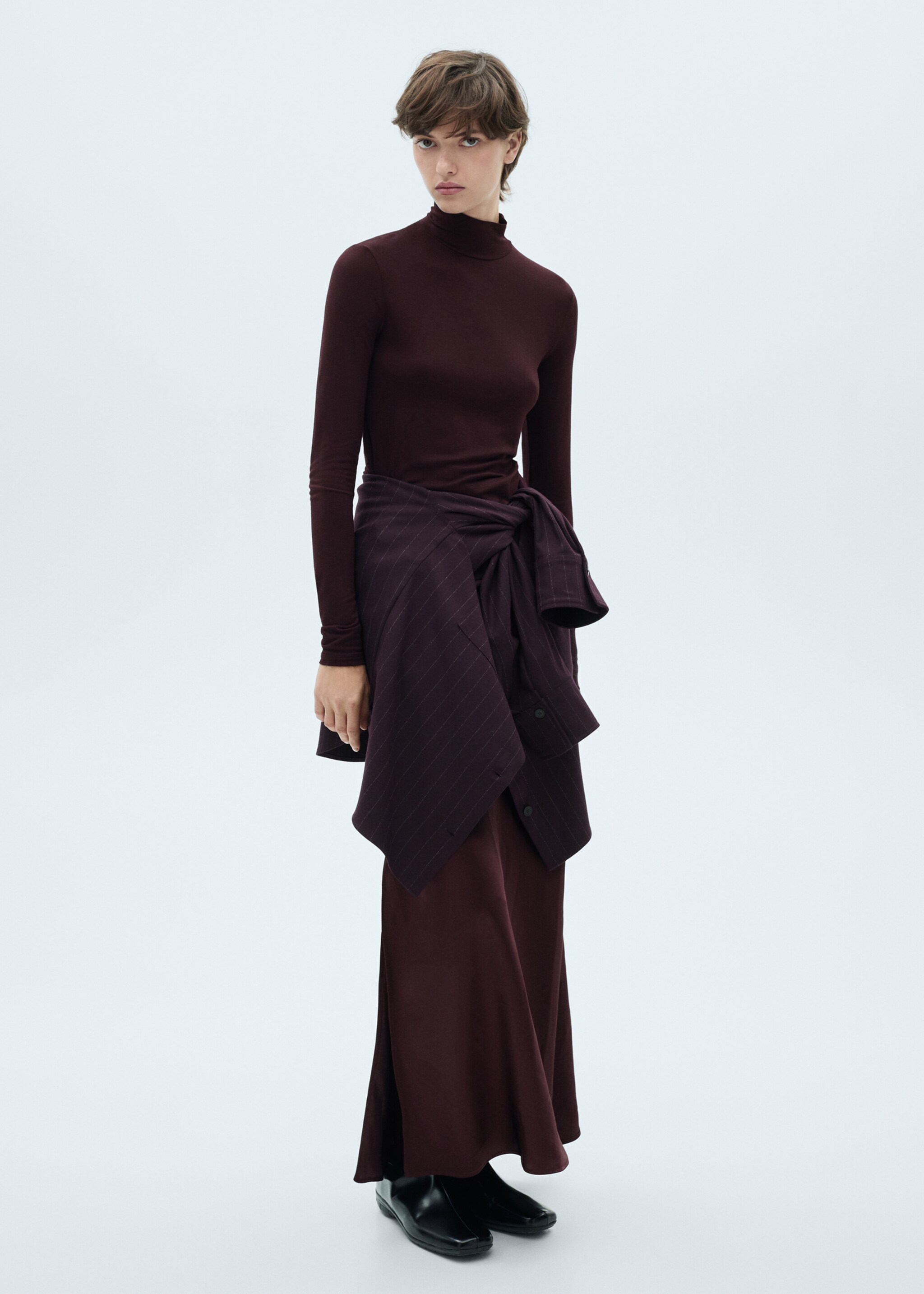 Samarreta màniga llarga coll perkins - Pla general, Vi. Ref: 87010432-00.