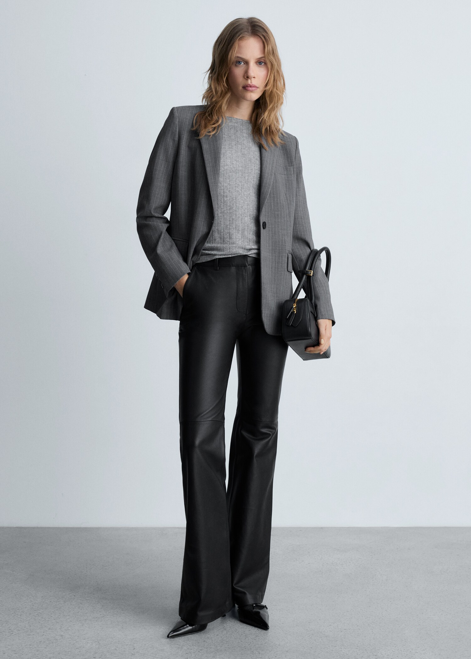 Long-sleeved pointelle t-shirt - General plane