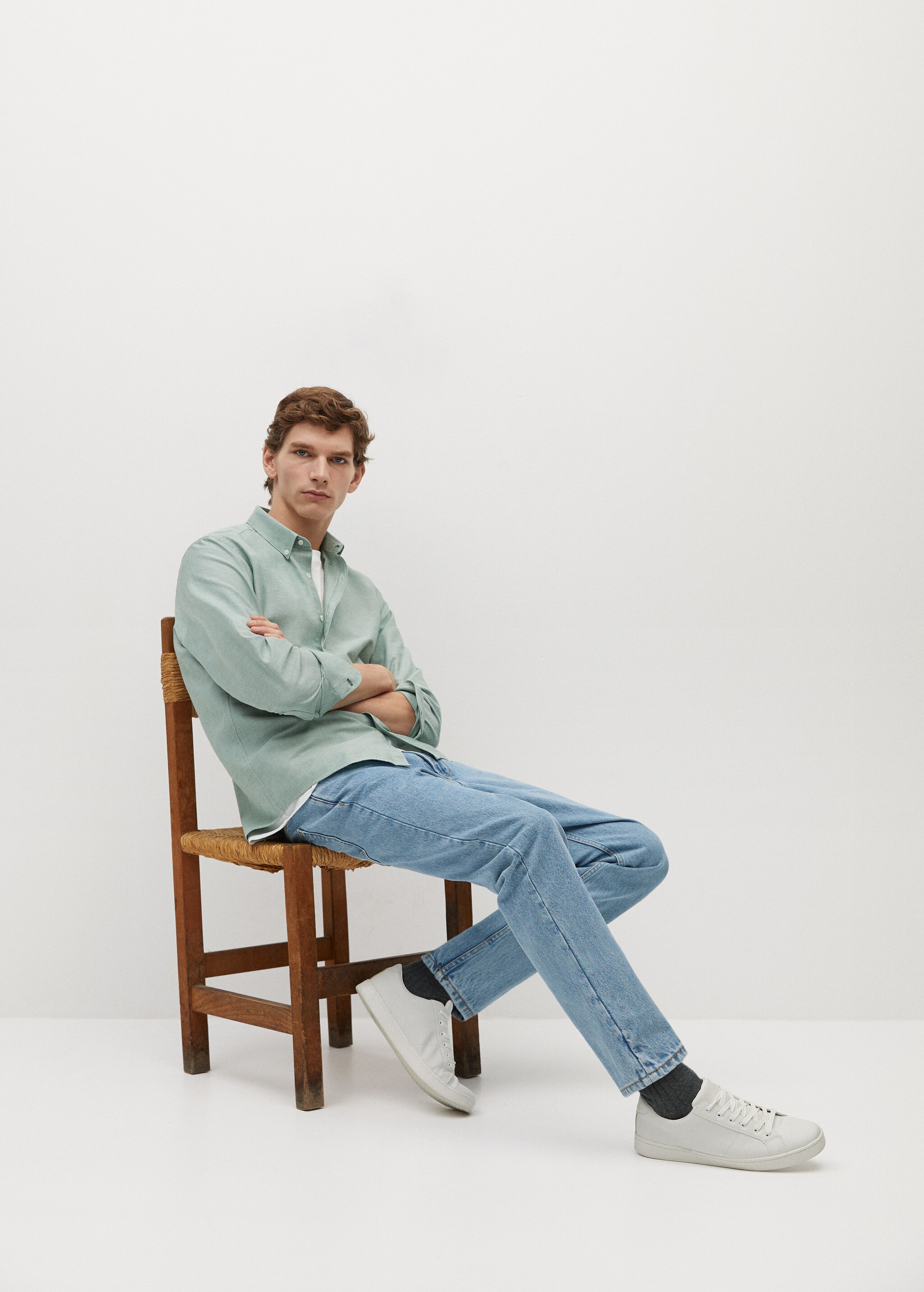 Regular fit Oxford cotton shirt - General plane