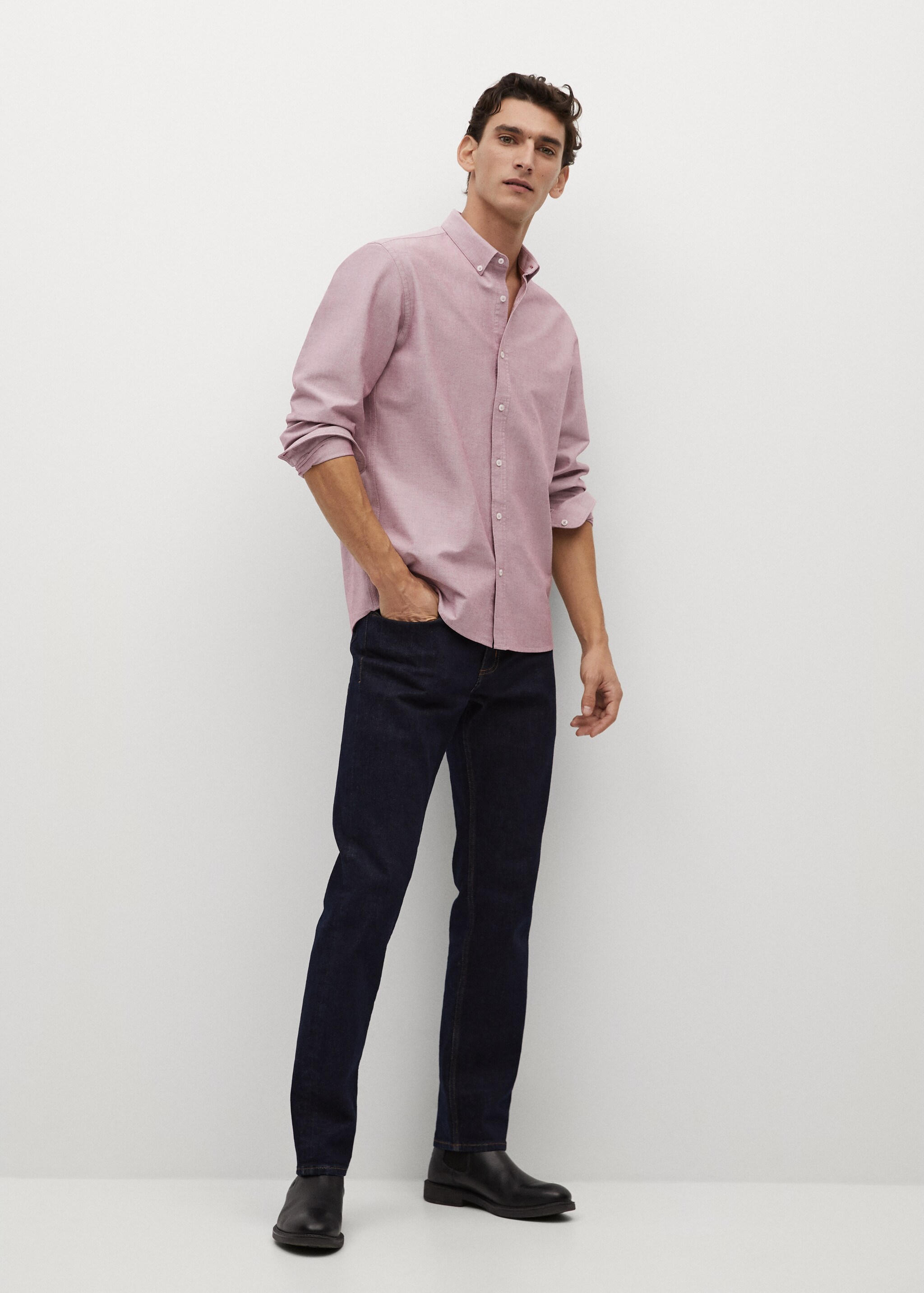 Regular fit Oxford cotton shirt - General plane