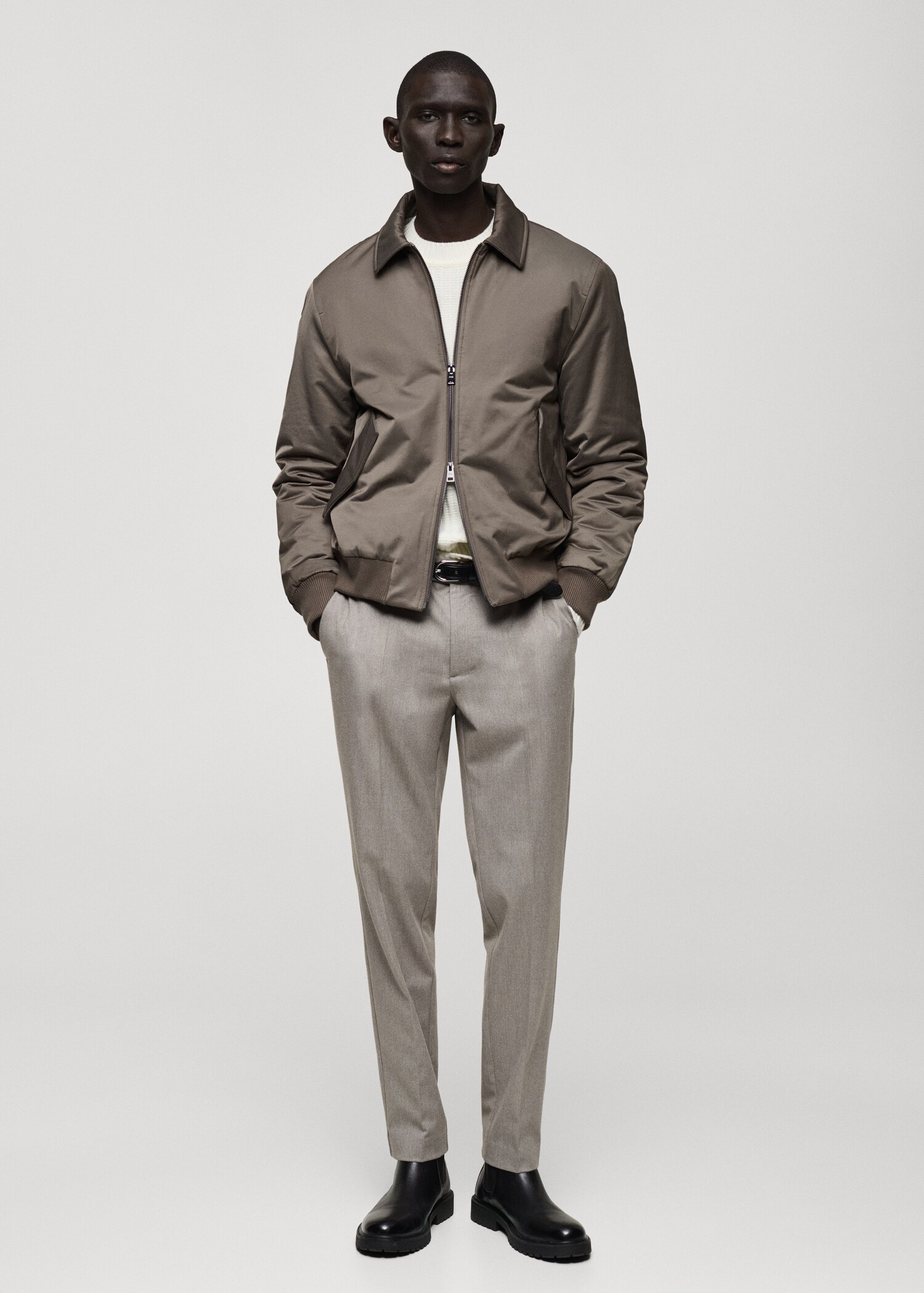 Quilted water repellent jacket - General plane