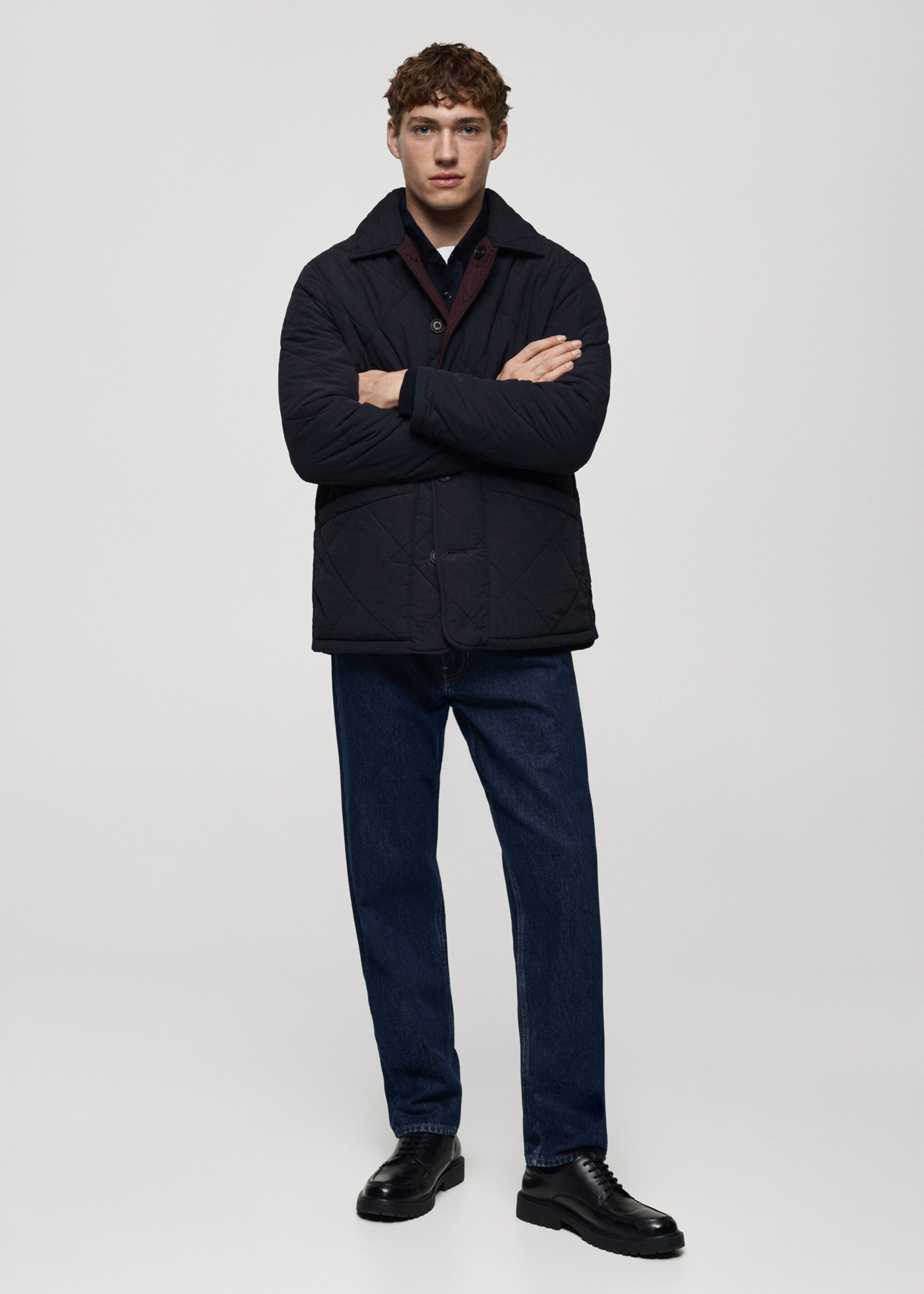 Two-tone reversible quilted jacket - General plane, Dark Navy. Ref: 87010577-00.