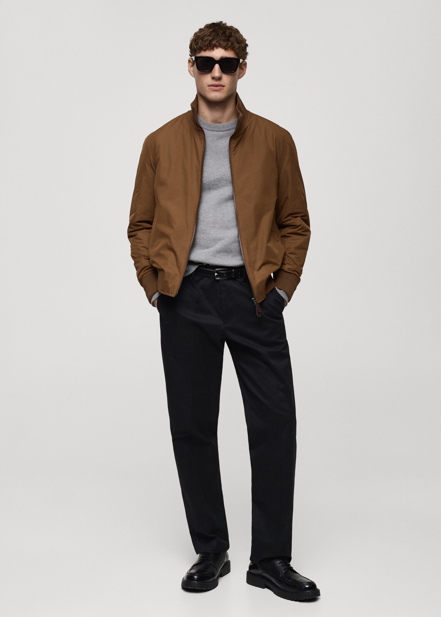 Water-repellent quilted bomber jacket - General plane