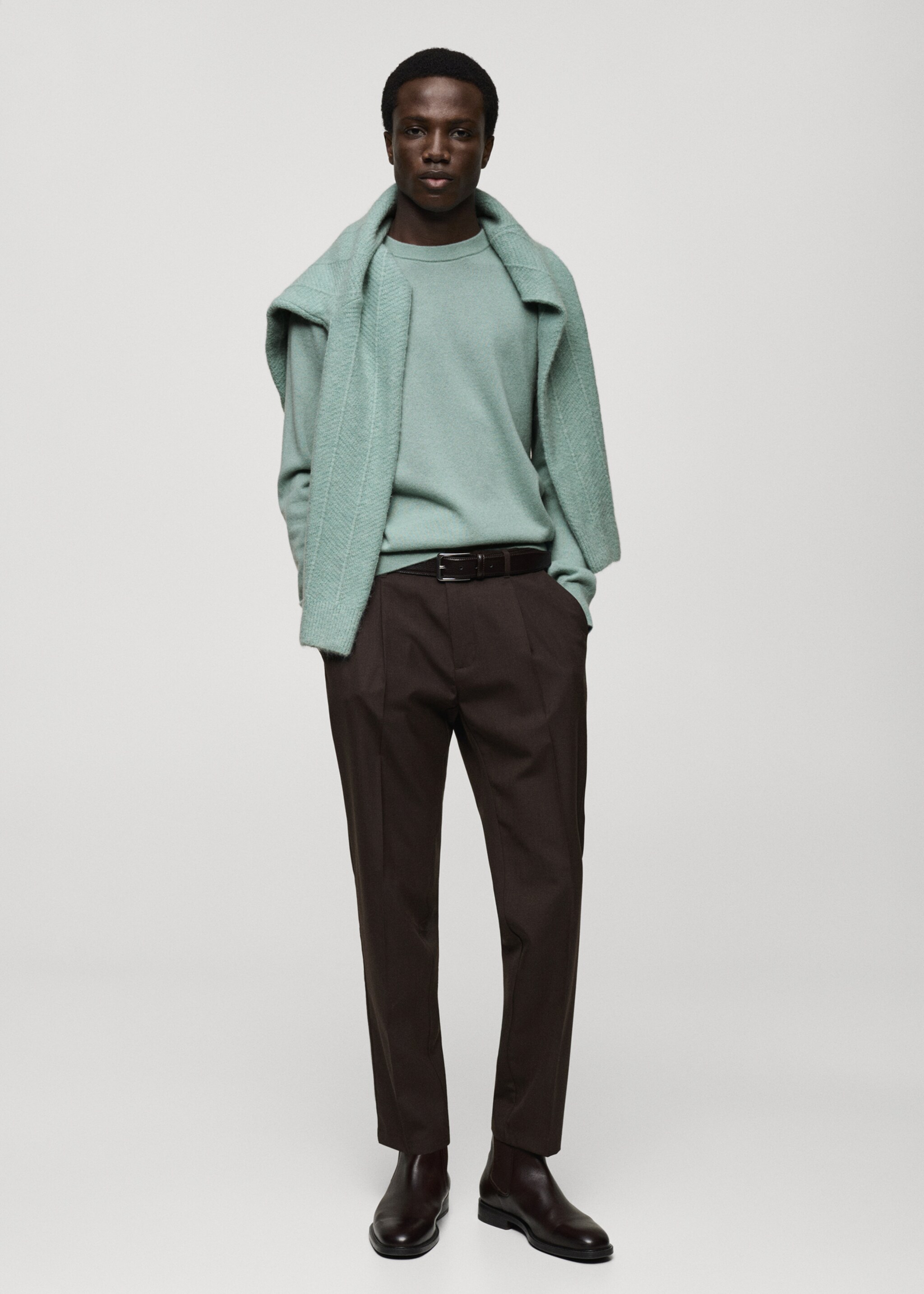 Pull-over 100 % cachemire regular-fit - Plan général, Vert d´eau. Ref: 87010602-00.