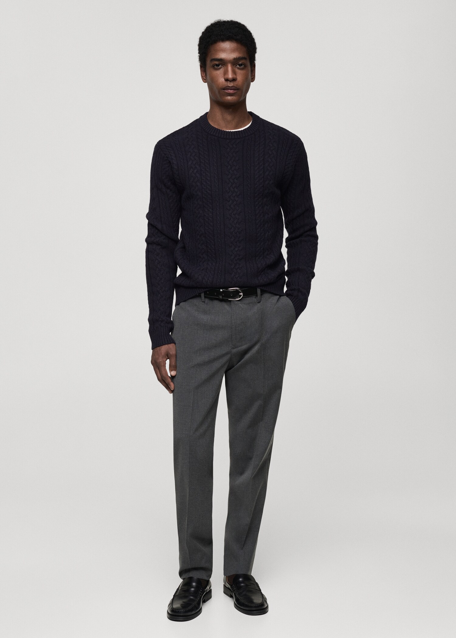 Pull-over maille tressée - Plan général